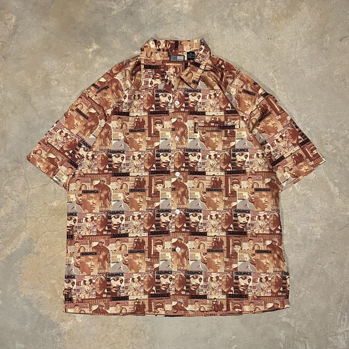 Enyce × Rap Tees × Vintage Crazy Vintage 90s Enyce The Source Rap Button Up Shirt Tupac Size US XXL / EU 58 / 5 - 1 Thumbnail