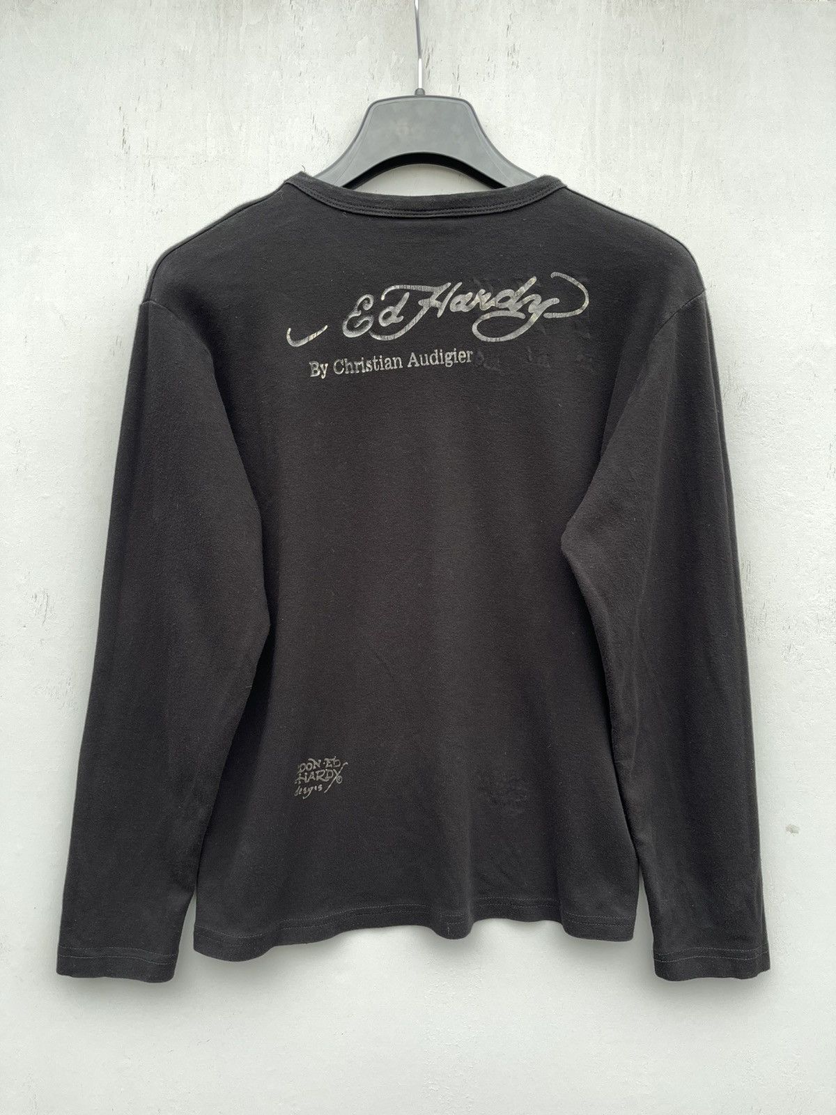 Affliction Ed Hardy Big Print Rhinestones Y2k Street Style Long Sleeve Size US M / EU 48-50 / 2 - 9 Thumbnail