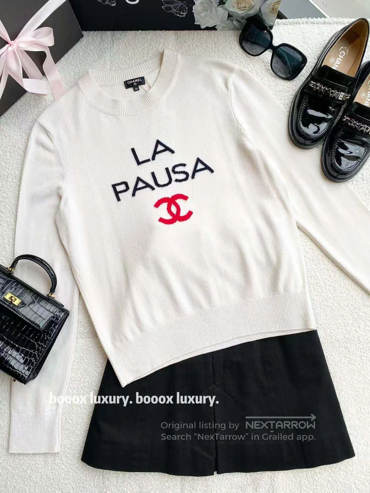 Chanel Chanel Cashmere Logo Knit Sweater| Size XS / US 0-2 / IT 36-38 - 1 Thumbnail