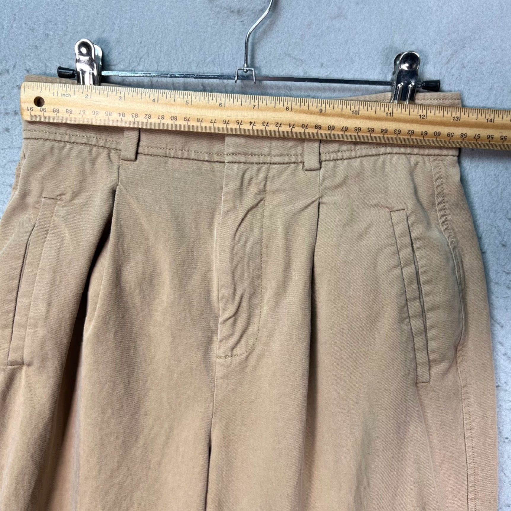 Everlane Everlane Pants Khaki Wide-Leg Pleated High-Waisted 0S Adult Womens Size 25" / US 0 / IT 36 - 5 Thumbnail
