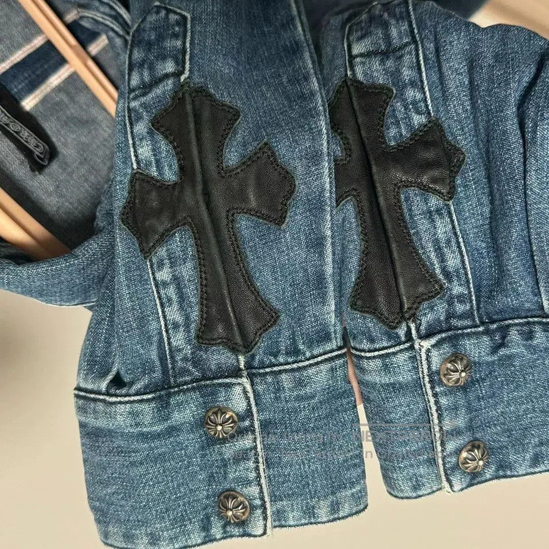 Chrome Hearts chrome hearts blue denim cross button. Size US L / EU 52-54 / 3 - 6 Thumbnail