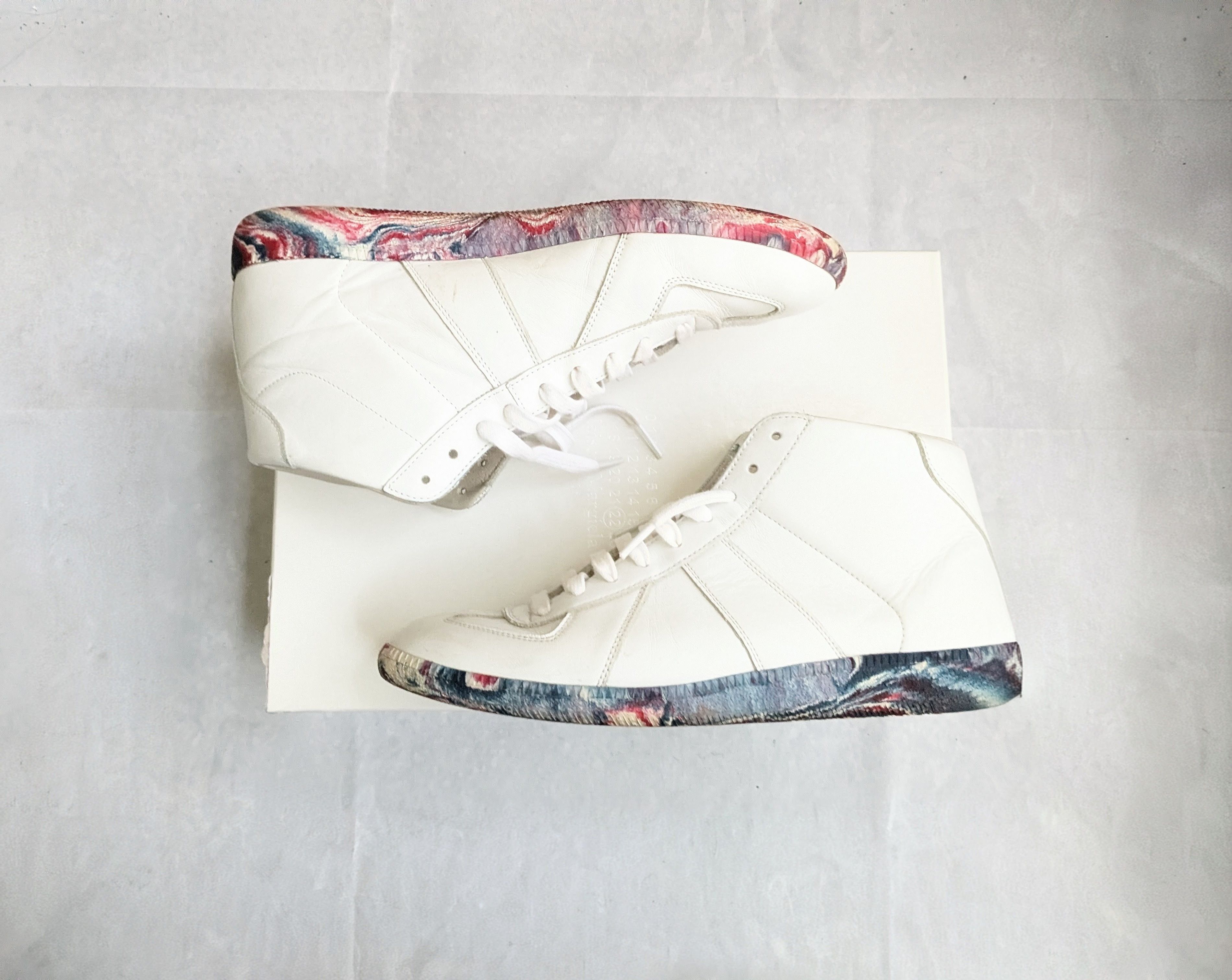 Maison Margiela Maison Margiela Replica GAT White 9 42 High Tops Rainbow Size US 9 / EU 42 - 1 Thumbnail