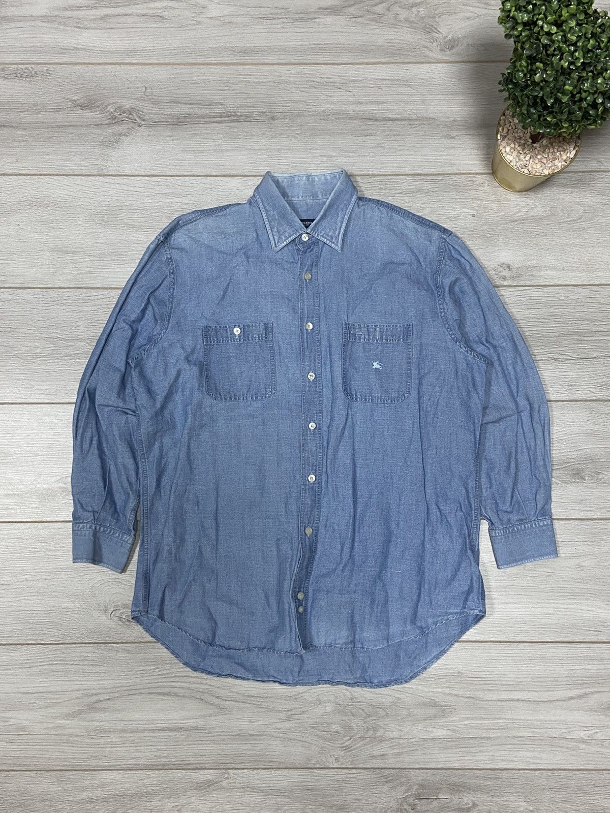Burberry Burberry London linen denim multipocket shirt buttons Size US M / EU 48-50 / 2 - 2 Thumbnail