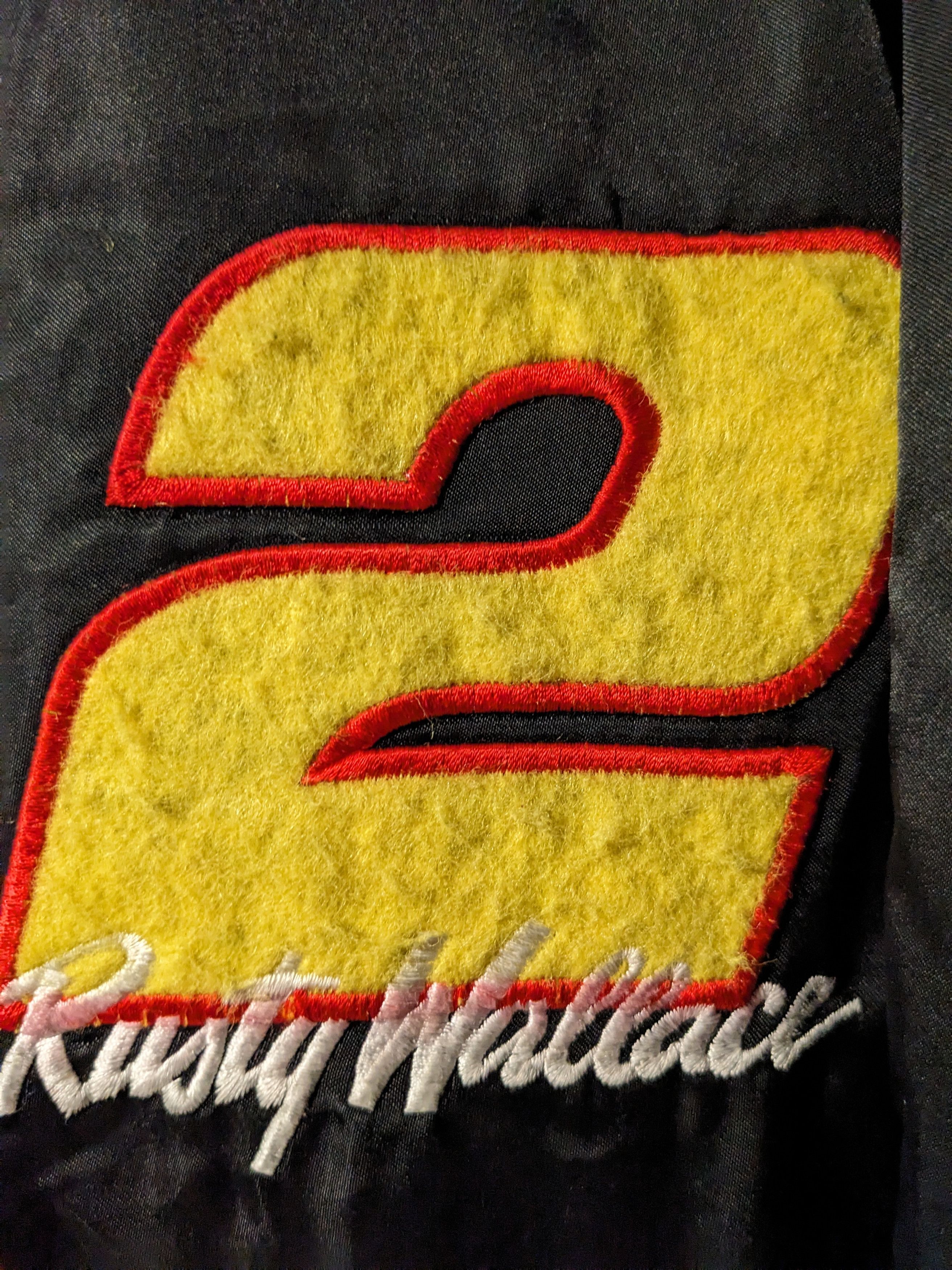 NASCAR × Vintage Vintage 90s Rusty Wallace Nascar Speedway Black Large Jacket Size US L / EU 52-54 / 3 - 4 Thumbnail