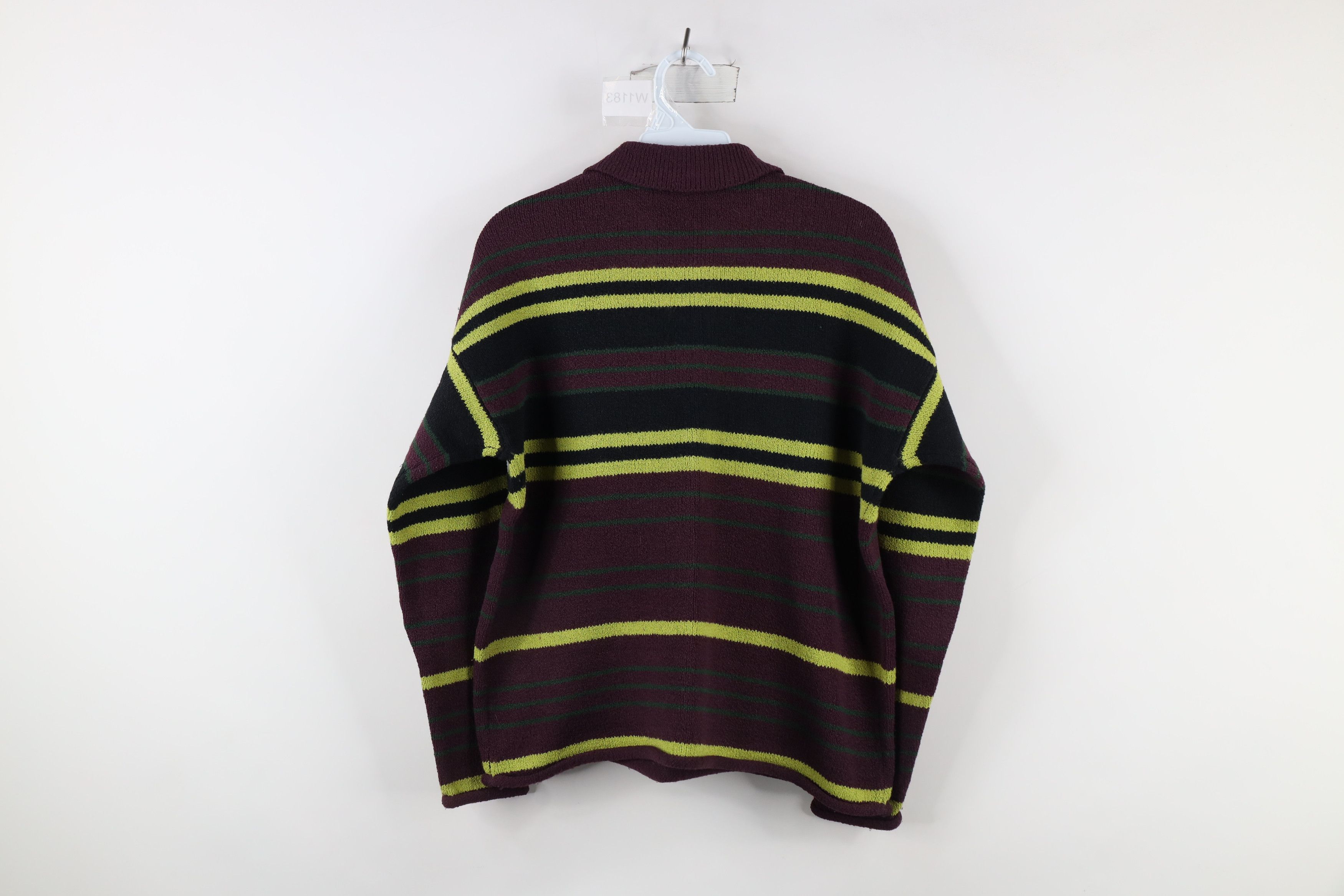 Vintage Vintage 90s Streetwear Block Knit Half Zip Collared Sweater Size M / US 6-8 / IT 42-44 - 8 Thumbnail