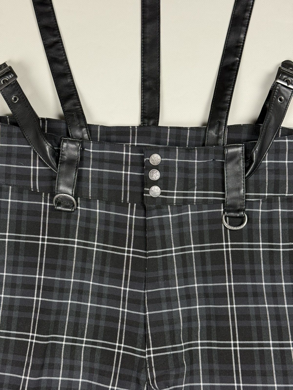 Killstar Killstar Ladies Gothic Plaid Pants Overall Size 4XL Size 36" / US 14 / IT 50 - 13 Thumbnail