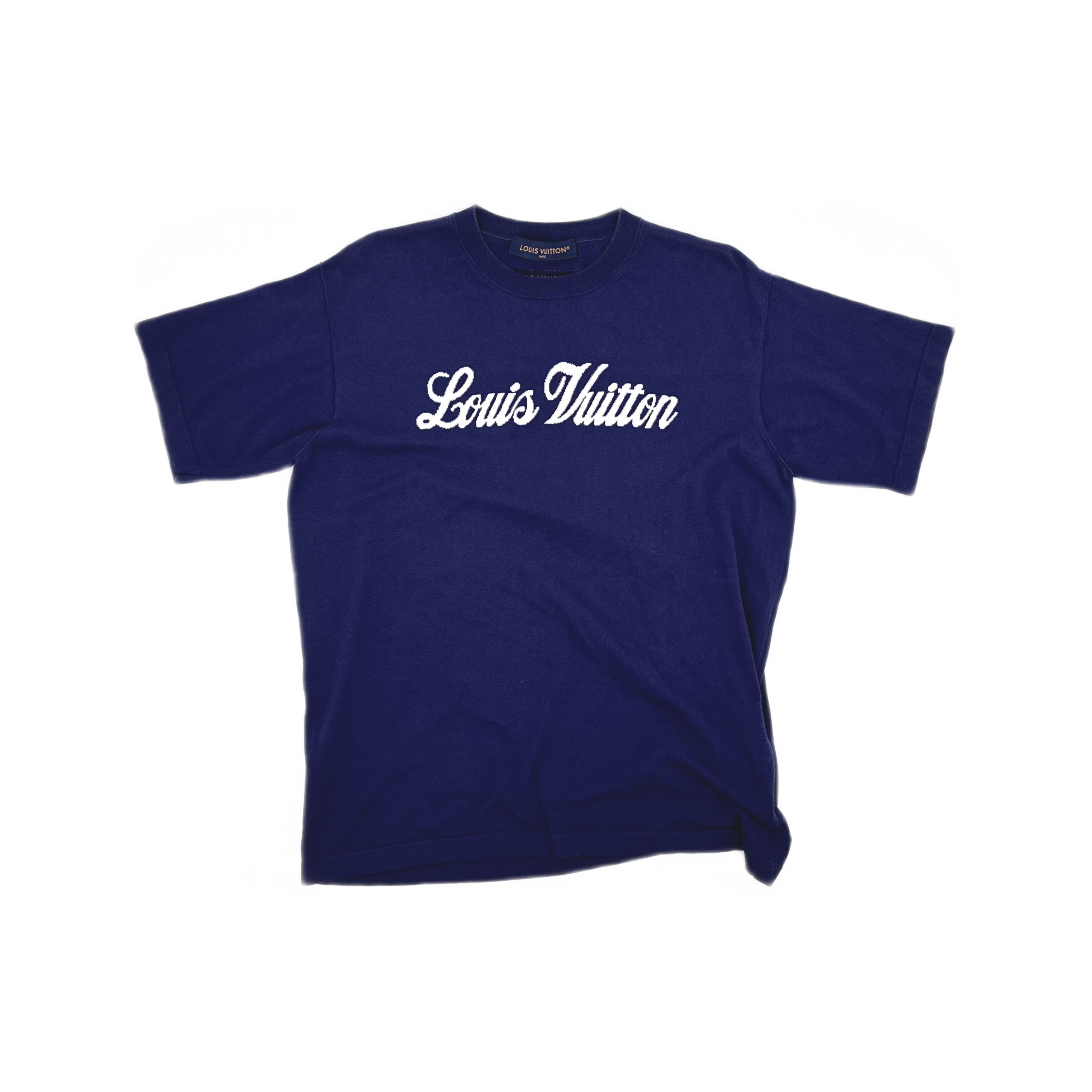 Louis Vuitton Louis Vuitton Script Logo FW22 Blue T-Shirt M Size US M / EU 48-50 / 2 - 1 Thumbnail
