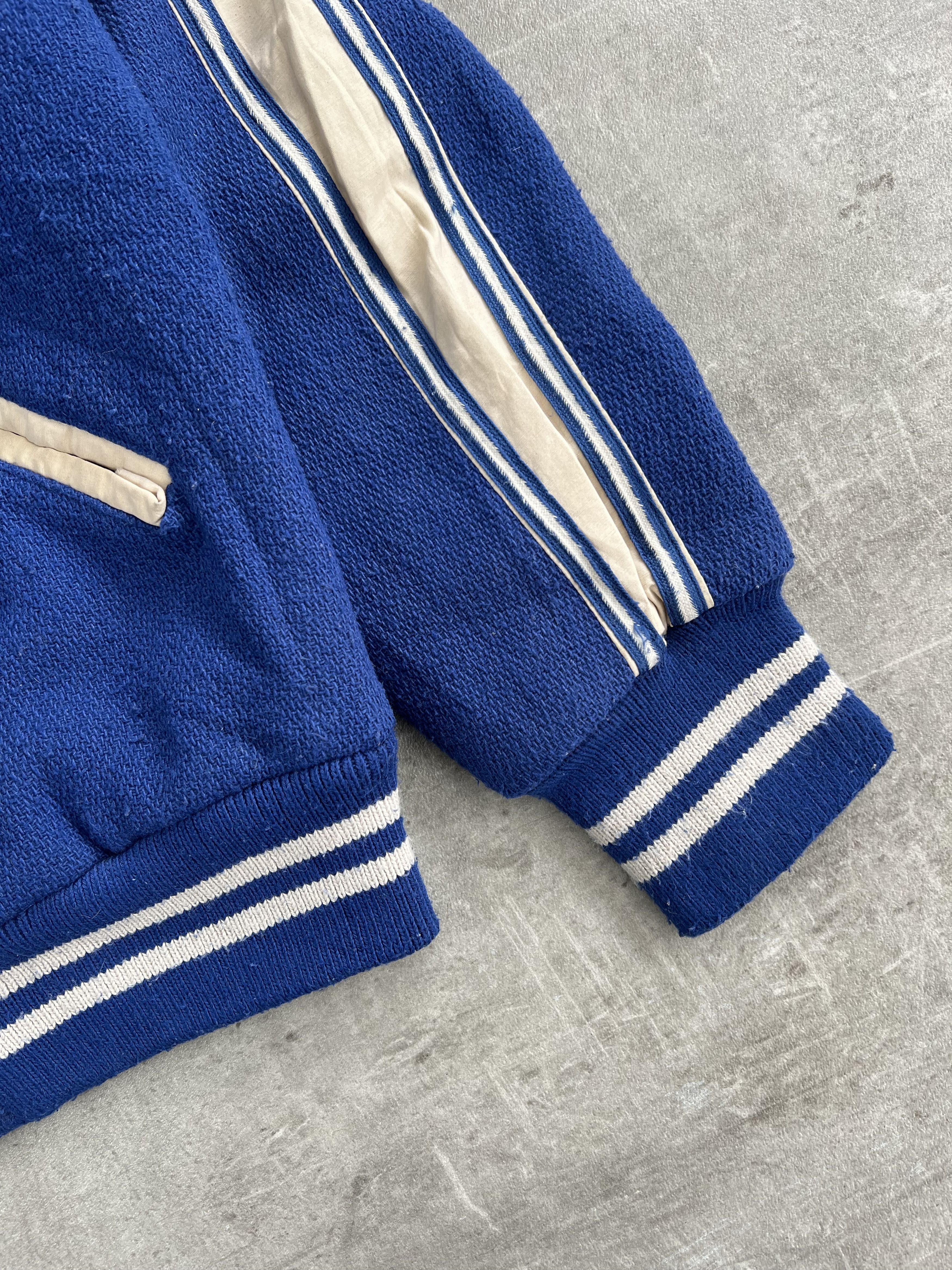 Vintage COLLEGE JACKET WOVEN WOOL BLUE Size US M / EU 48-50 / 2 - 4 Thumbnail
