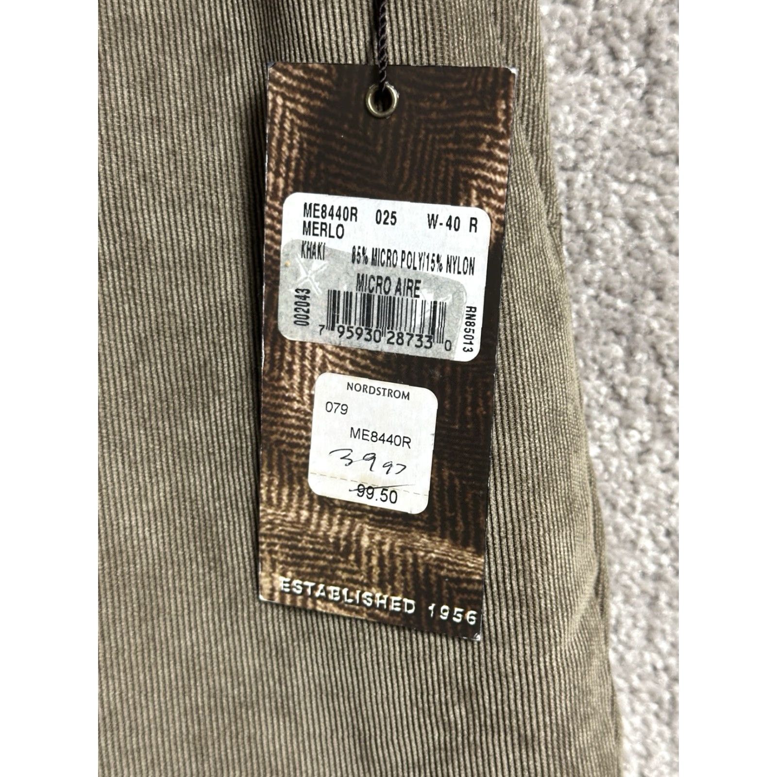 Vintage Line Naturale Pants Mens 40R 90s Vintage Pleated Ribbed Minimalist Brown Dress Pants Mens 90s Nature Size US 40 / EU 56 - 5 Thumbnail