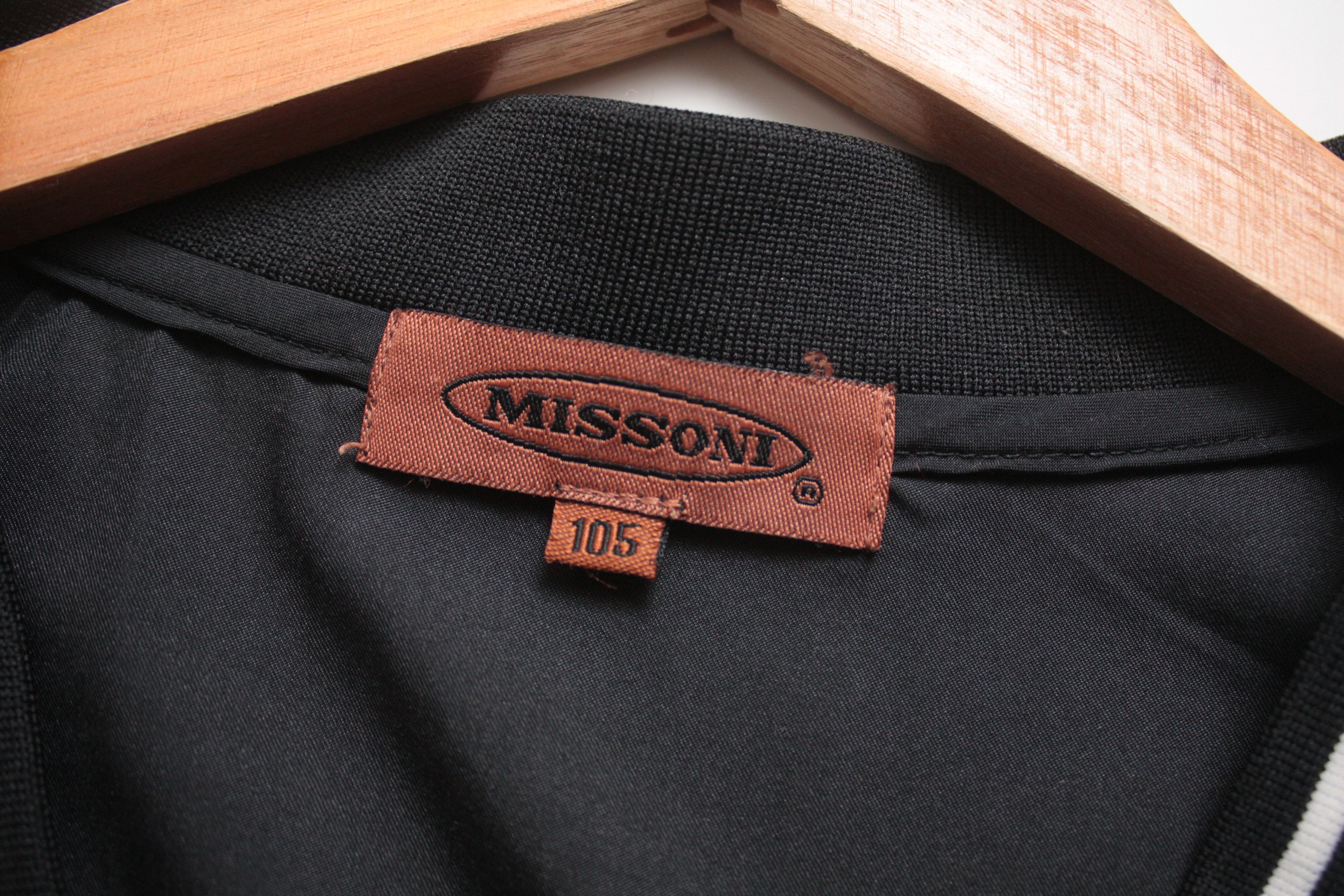Missoni Missoni Vintage Black V-Neck Nylon Bomber Size US M / EU 48-50 / 2 - 5 Thumbnail