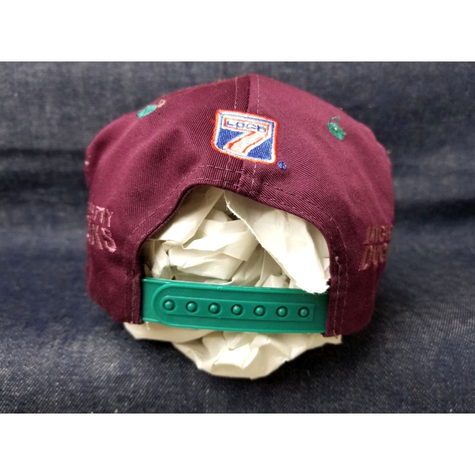 Logo 7 VINTAGE Mighty Ducks NHL HOCKEY LOGO 7 SNAPBACK HAT Men One Size Purple 90s Size ONE SIZE - 3 Thumbnail