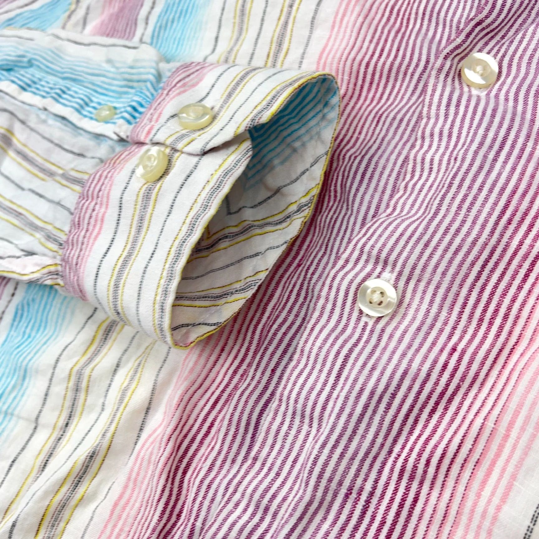 Tommy Bahama Tommy Bahama Shirt Men Large Pink Striped Linen Button-Up Size US XL / EU 56 / 4 - 5 Thumbnail