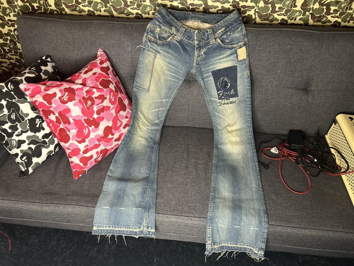 image of Hysteric Glamour Fuck The Sound! Jeans in Blue, Women's (Size 28)