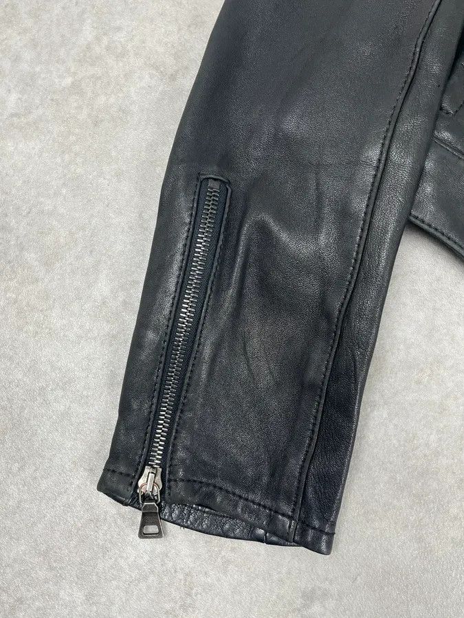 Prada 2000s Prada Black Biker Leather Jacket Size S / US 4 / IT 40 - 9 Thumbnail