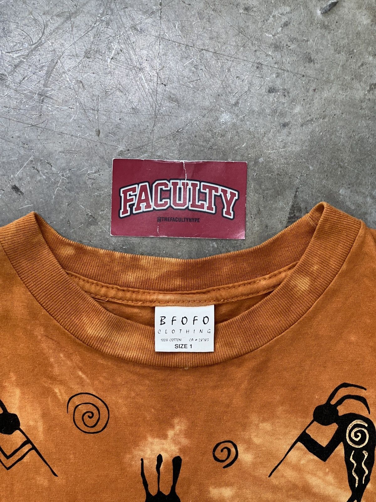 Vintage Vintage Bfofo Tribal Dyed Single Stitch Tee XL Size US XL / EU 56 / 4 - 3 Thumbnail