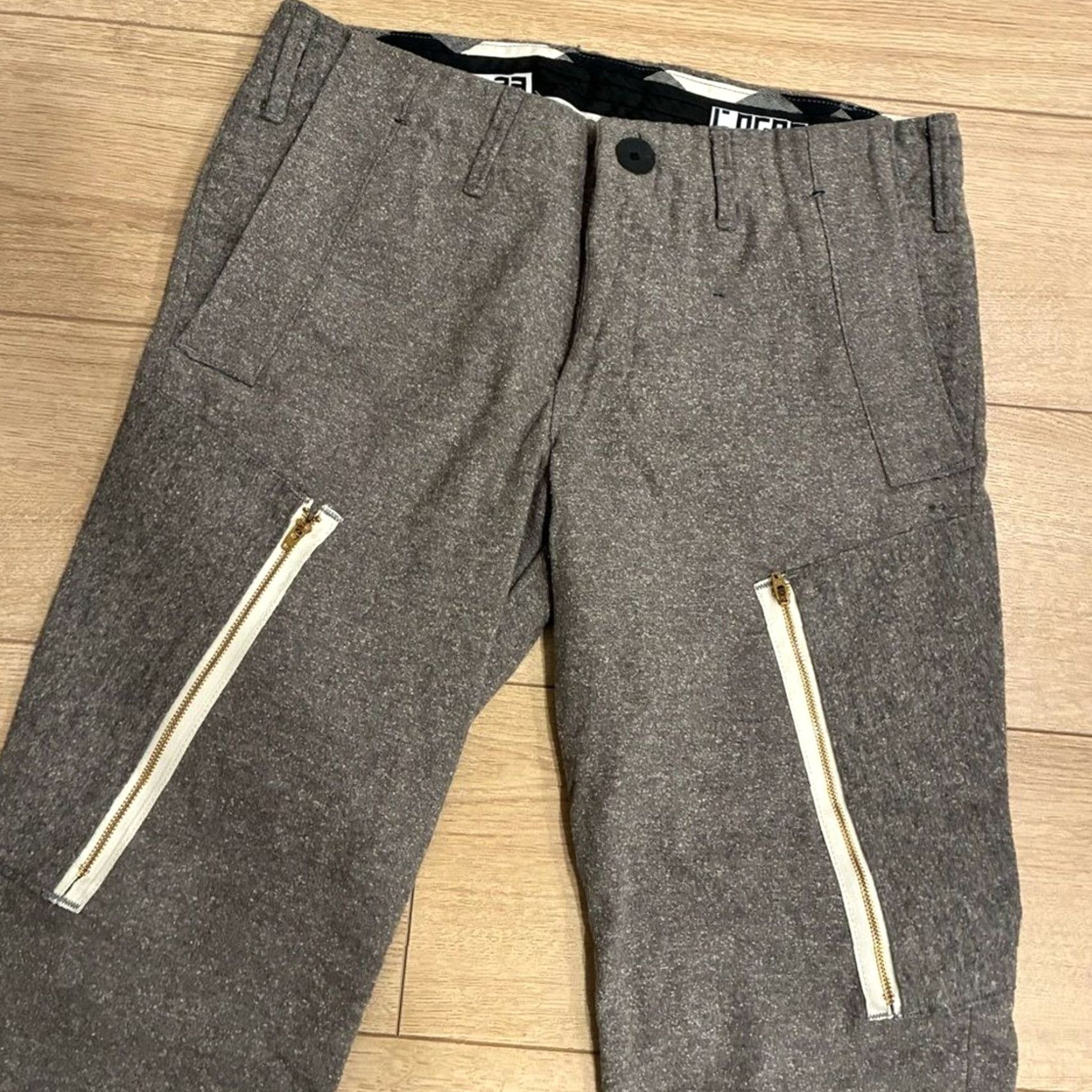 Vintage VINTAGE Rogan Sweatpants Y2K Gray Speckle Flannel Zippers Cargo Taper Size 32 Mens Size US 32 / EU 48 - 2 Thumbnail