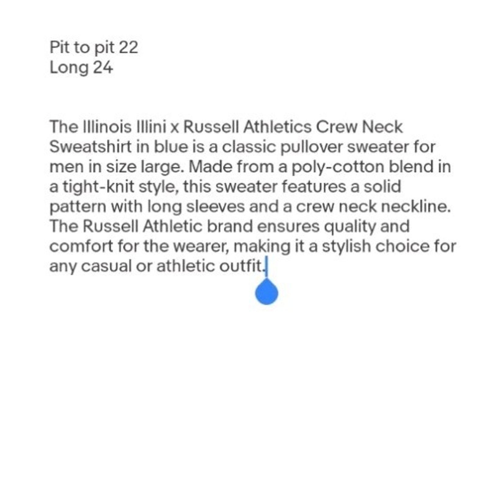 Russell Athletic Illinois Illini x Russell Athletics Sweatshirt Blue Large Size US L / EU 52-54 / 3 - 10 Thumbnail