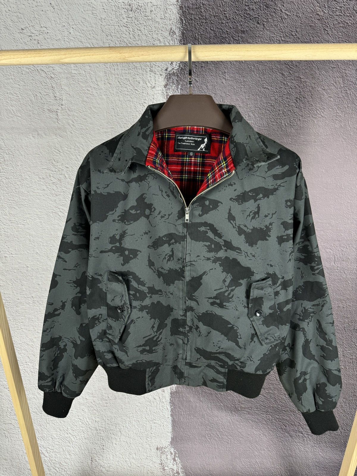 Knightsbridge Knightsbridge Heavy England Style Bomber Jacket Tartan Lined Size US S / EU 44-46 / 1 - 2 Thumbnail
