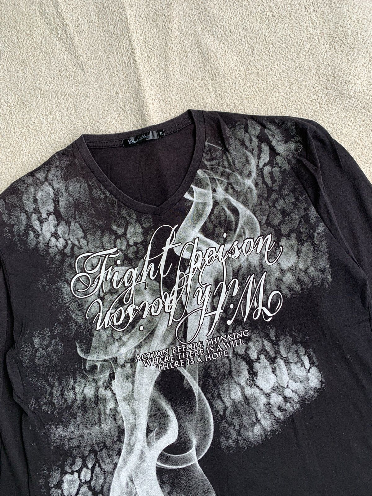 If Six Was Nine × Japanese Brand × Le Grande Bleu (L.G.B.) Clash Ahead poem longsleeve Size US L / EU 52-54 / 3 - 3 Thumbnail