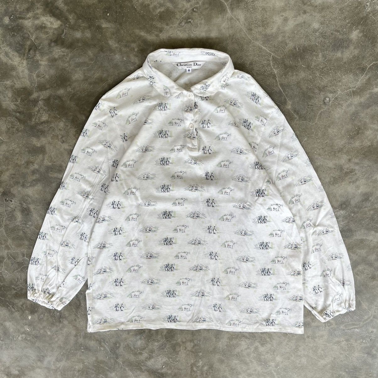 Dior 1990’s Christian Dior Alaskan Polo Longsleeve Shirt Size M / US 6-8 / IT 42-44 - 1 Thumbnail