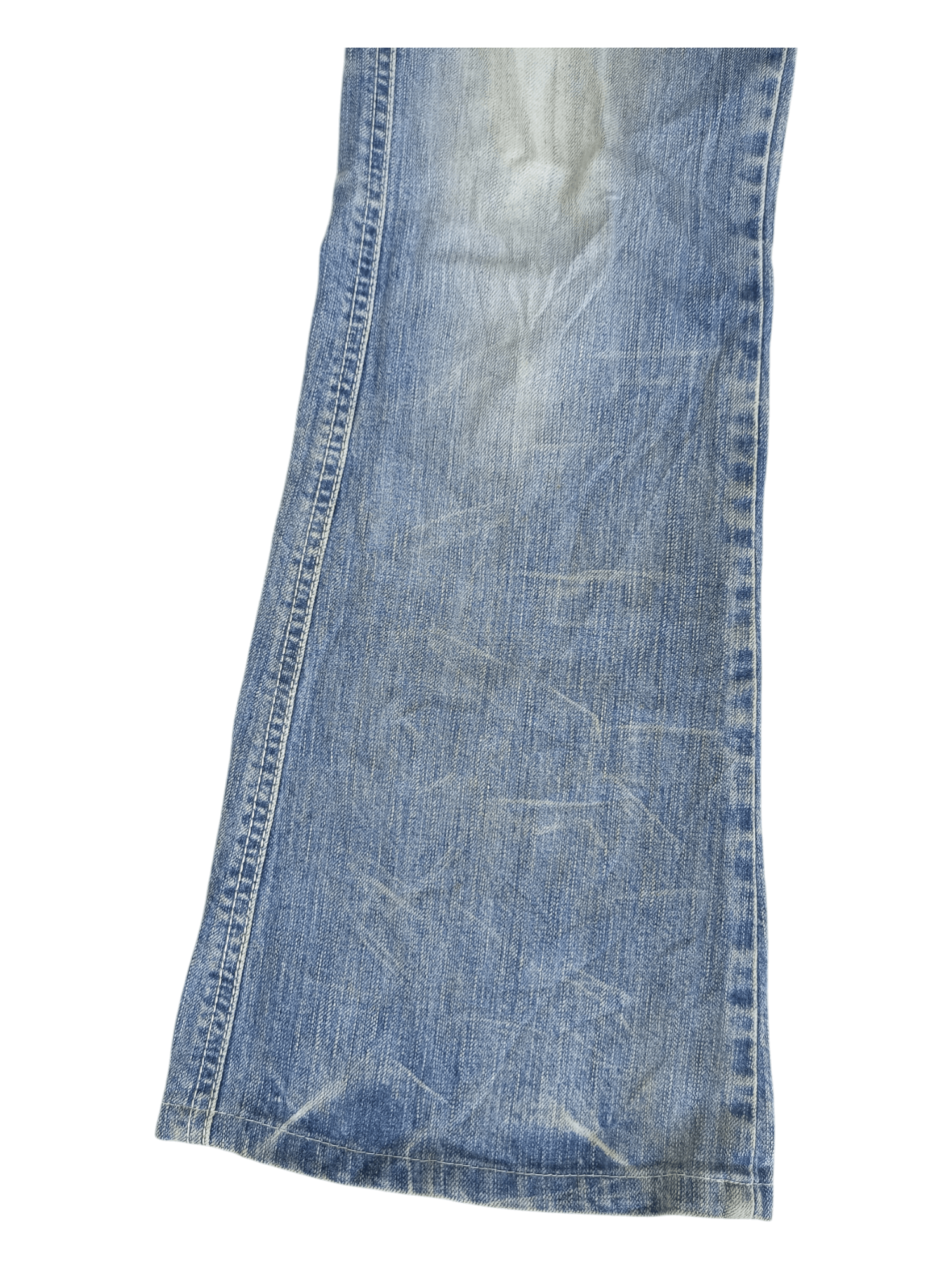 Edwin Edwin 503 Blue Trip Buckle Back Flare Jeans Size US 31 - 6 Thumbnail