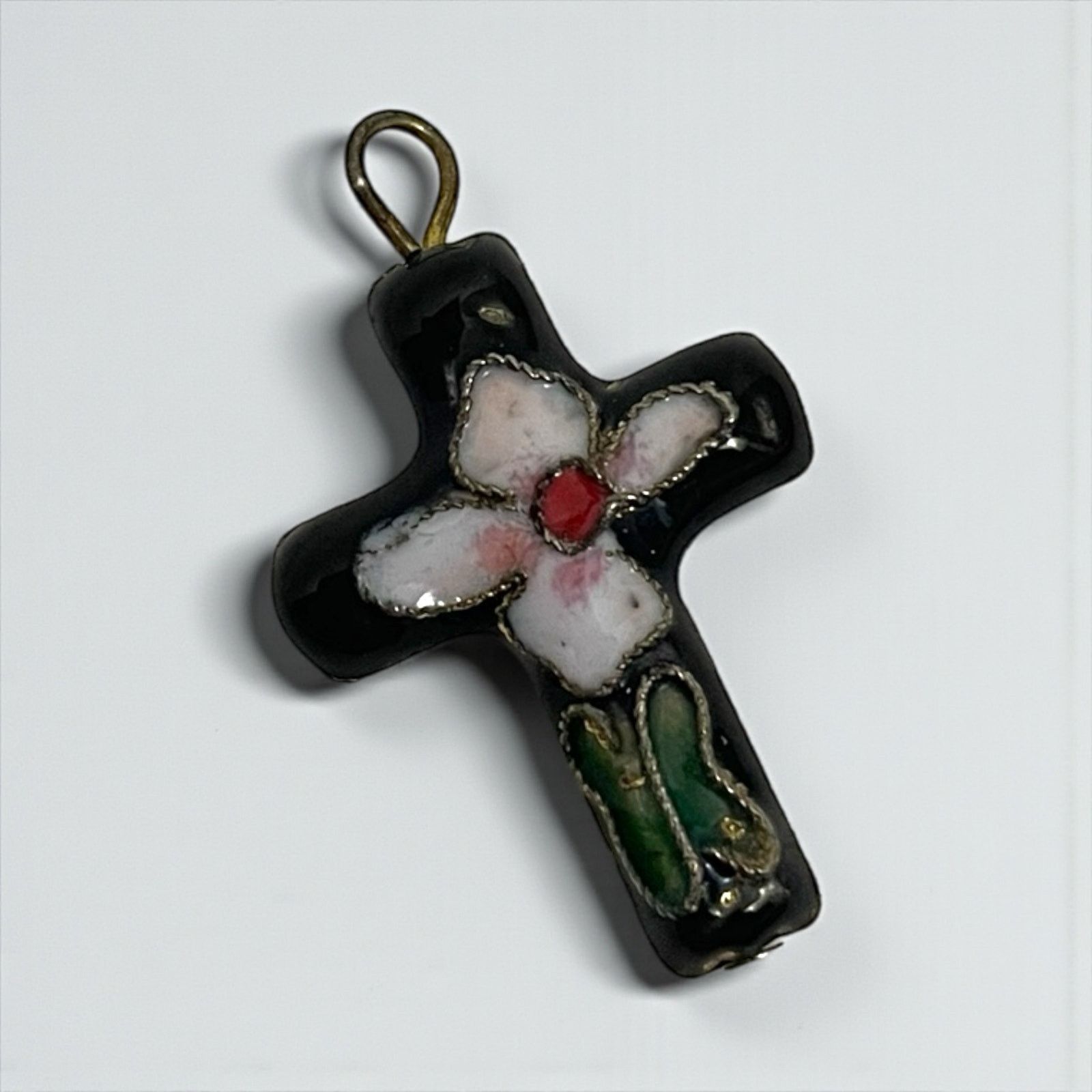 Other Vintage Flower Cross Jewelry Pendant Size ONE SIZE - 2 Thumbnail