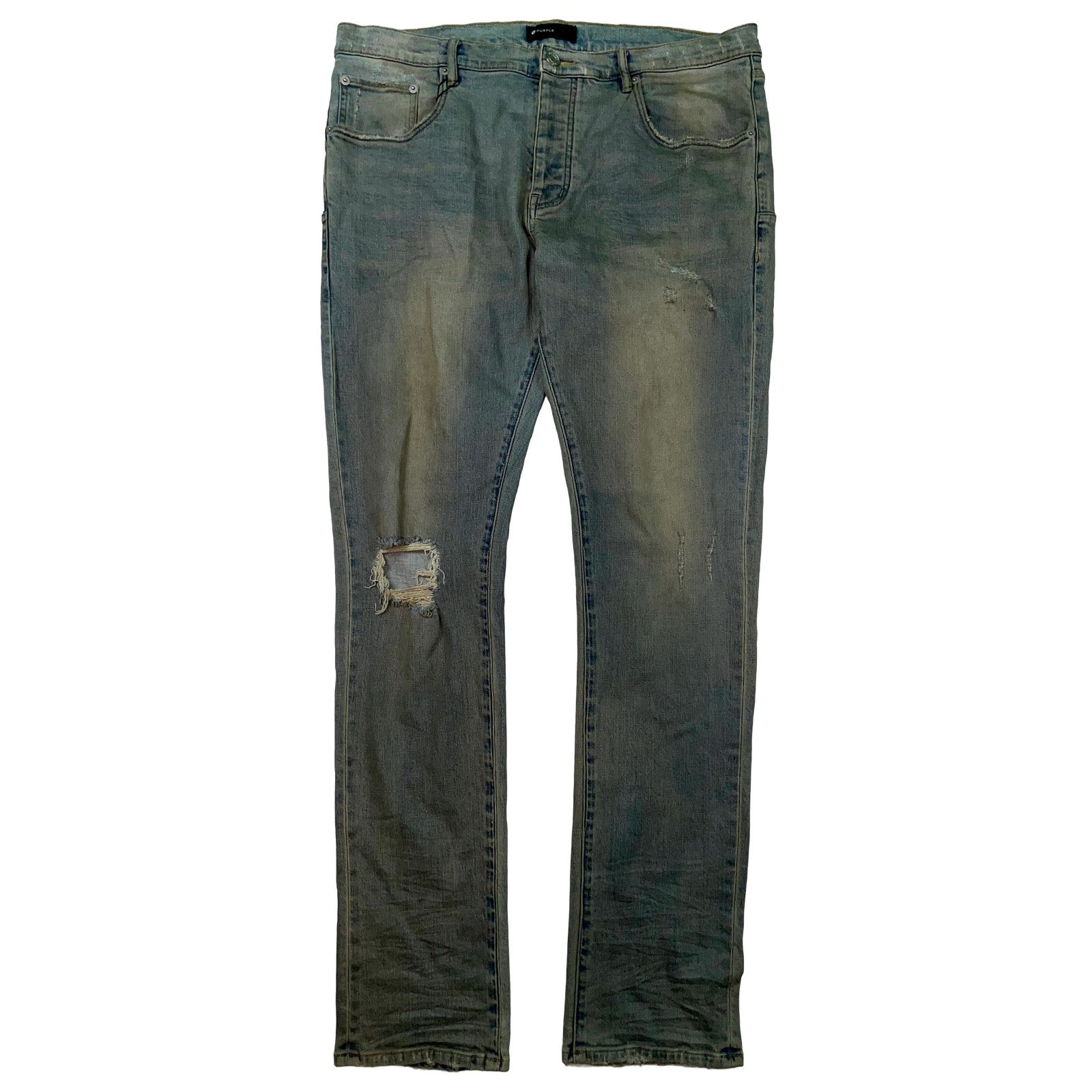 Purple Brand Purple Brand Wax Light Wash Jeans Size US 36 / EU 52 - 1 Thumbnail