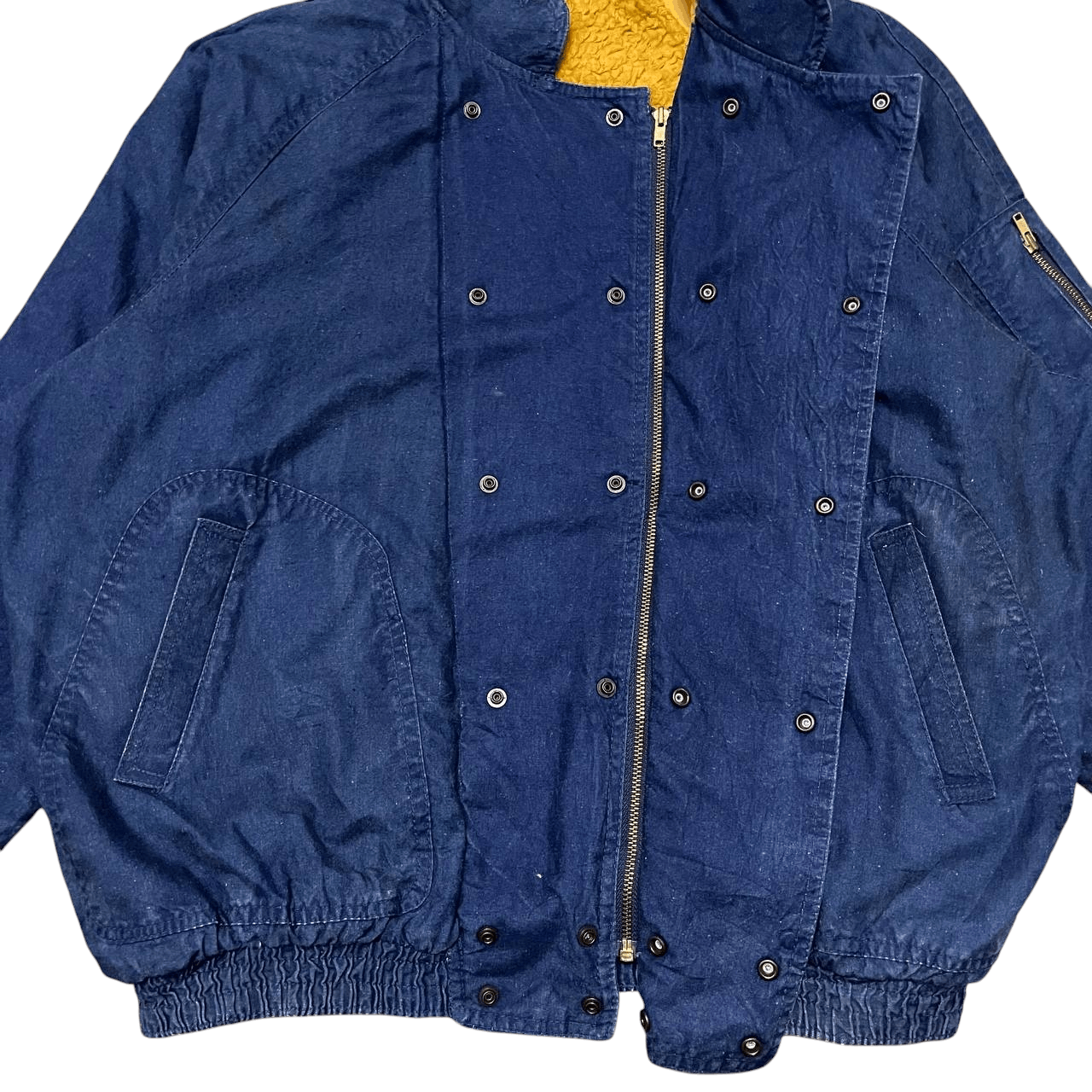 Issey Miyake Vintage Issey Miyake Inspired Indigo Bomber Jacket Size US M / EU 48-50 / 2 - 9 Thumbnail