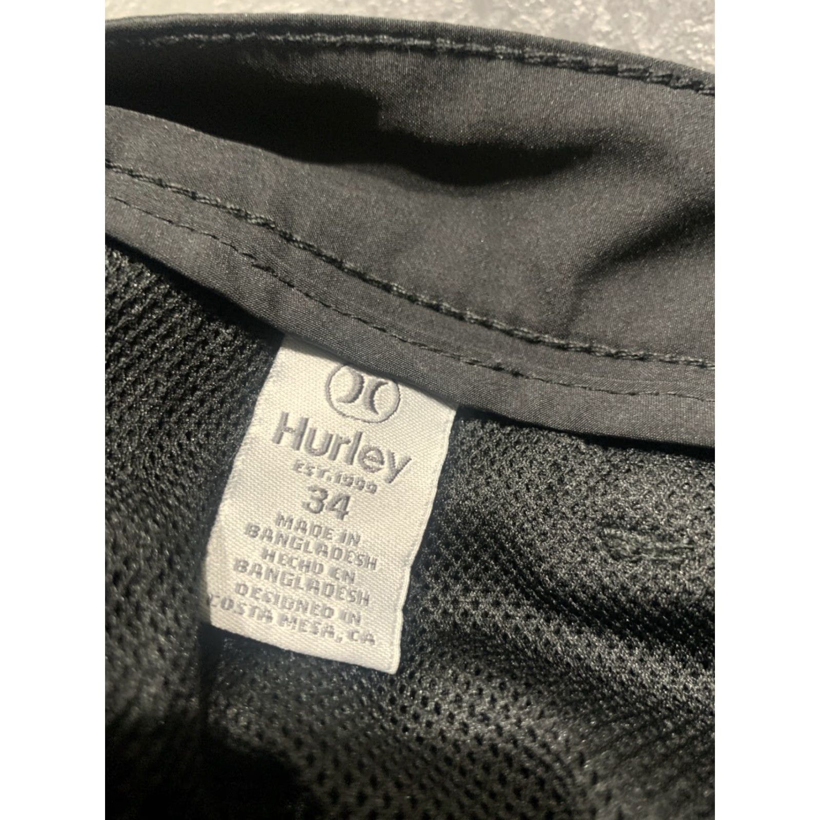 Hurley Hurley Mens Shorts 34 Bermuda Quick Dry Stretch All Day Logo Black Summer Casual Size US 34 / EU 50 - 4 Thumbnail