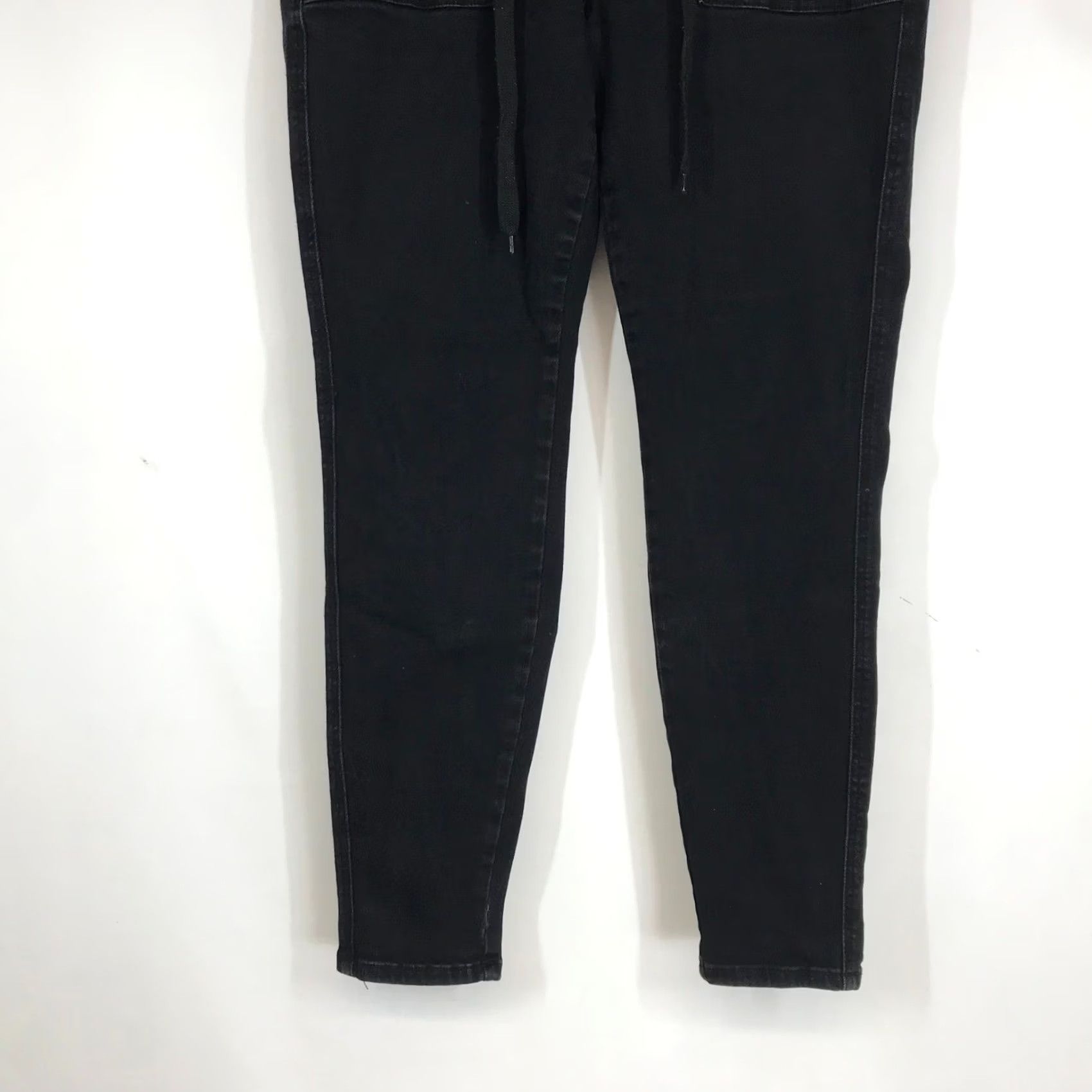 Vintage VINTAGE? No. Judy Blue High Rise Skinny Drawstring Utility Jeans Black 11/30 Womens Jeans Slim Stretch Size 32" / US 10 / IT 46 - 3 Thumbnail
