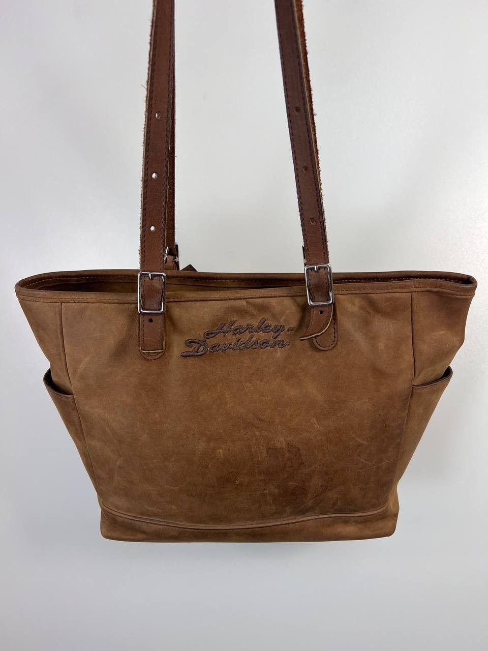 Harley Davidson Harley-Davidson Leather Tote Shoulder Bag Shopper Genuine Size ONE SIZE - 1 Thumbnail