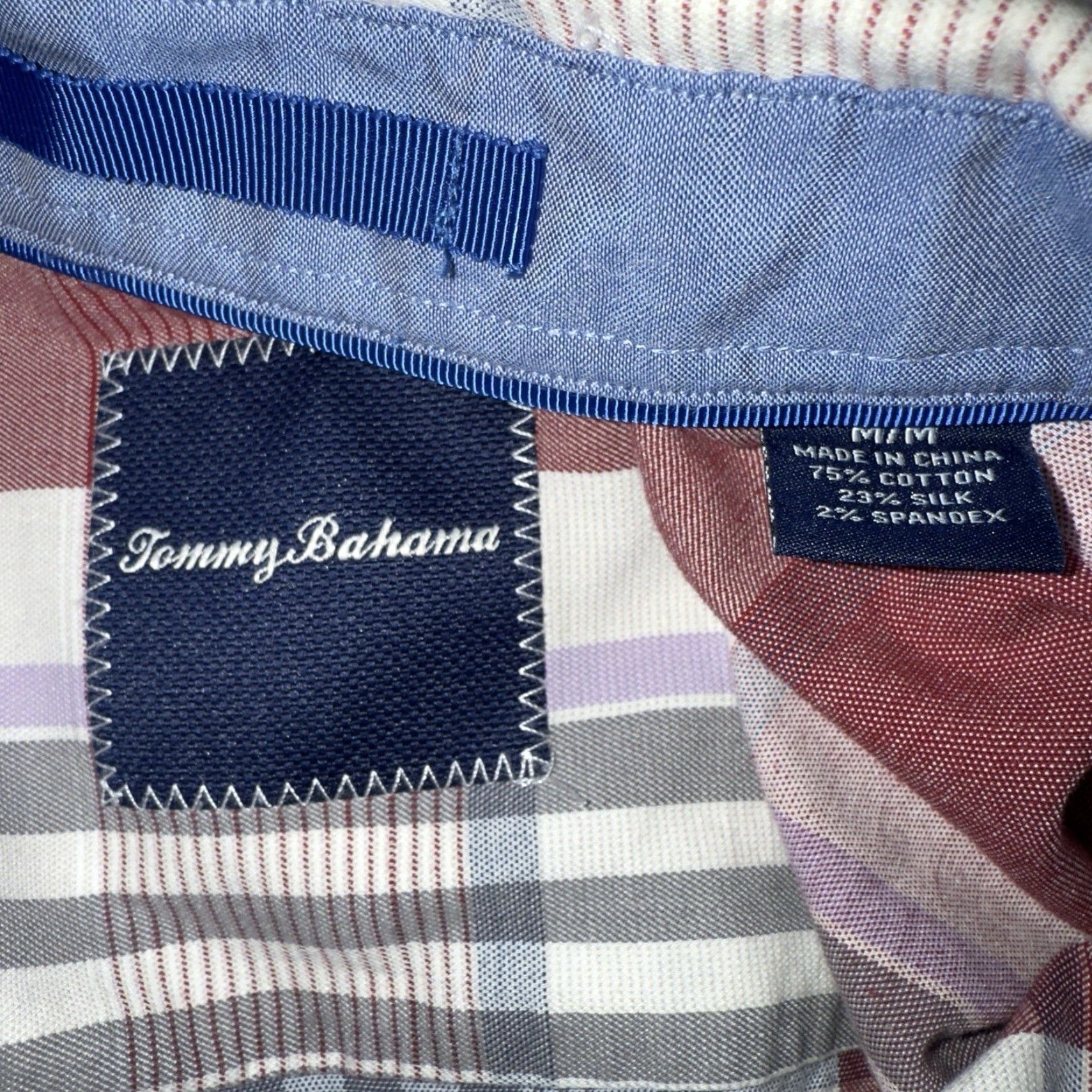 Tommy Bahama TOMMY BAHAMA Cotton Silk Blend Plaid Long Sleeve Button-Up Shirt Mens Size M Multicolor Size US M / EU 48-50 / 2 - 4 Thumbnail