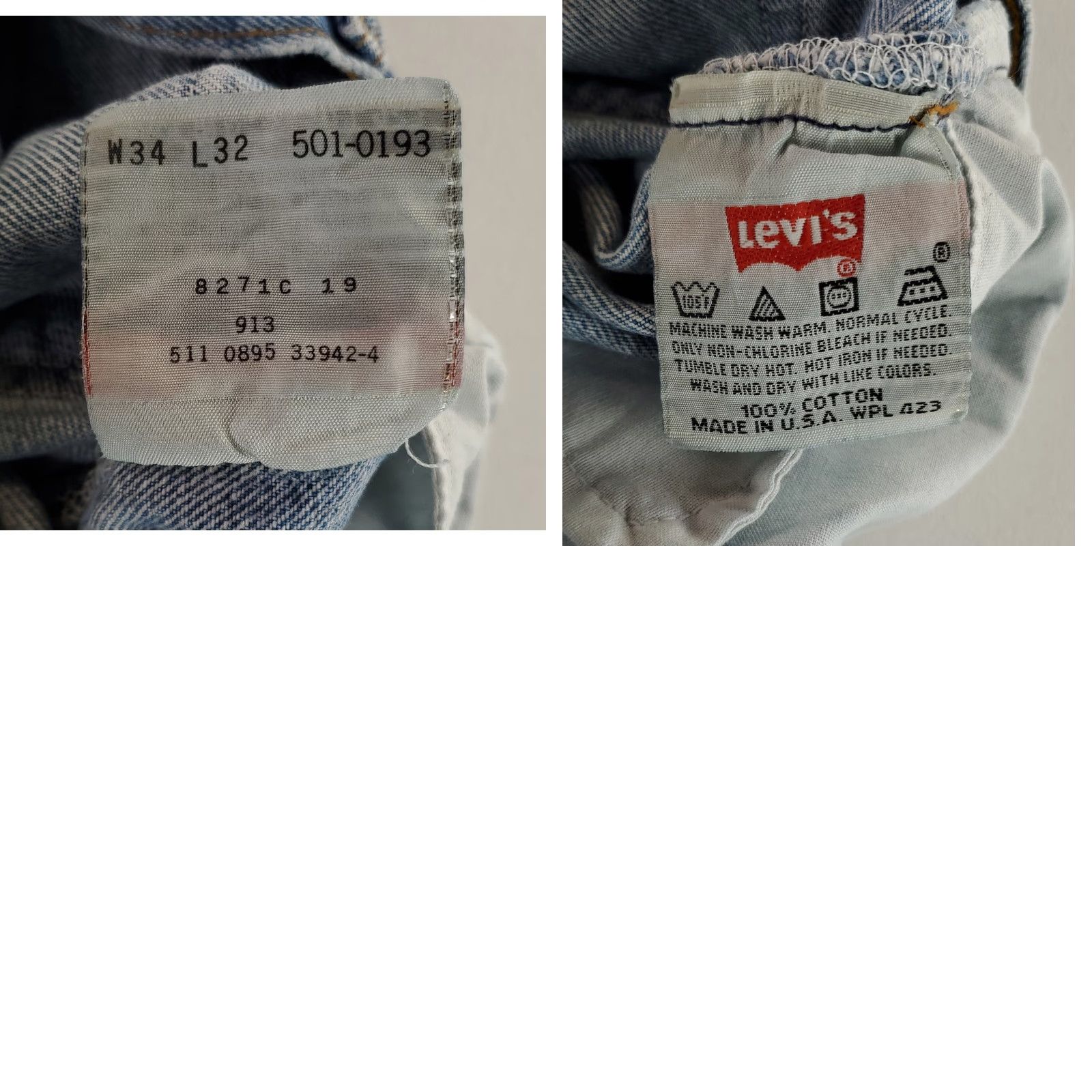 Levi's VINTAGE Levi's 501 VTG 90s Made USA Darted Mens Jeans 28x31 Actual Blue Straight 501 VTG Millennials Size US 28 / EU 44 - 8 Thumbnail