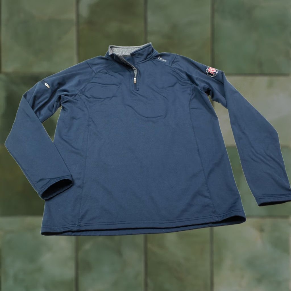 Vintage UNRL Elite Barstool Golf 1/4 Zip Pullover Blue Long Sleeve Stretch Mens M Size US M / EU 48-50 / 2 - 1 Thumbnail