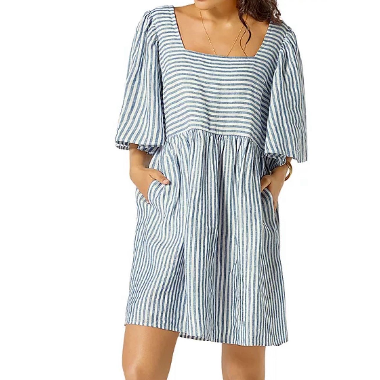 Joie Joie NWT Anjelica Striped Linen Smock Dress sz XS | Grailed