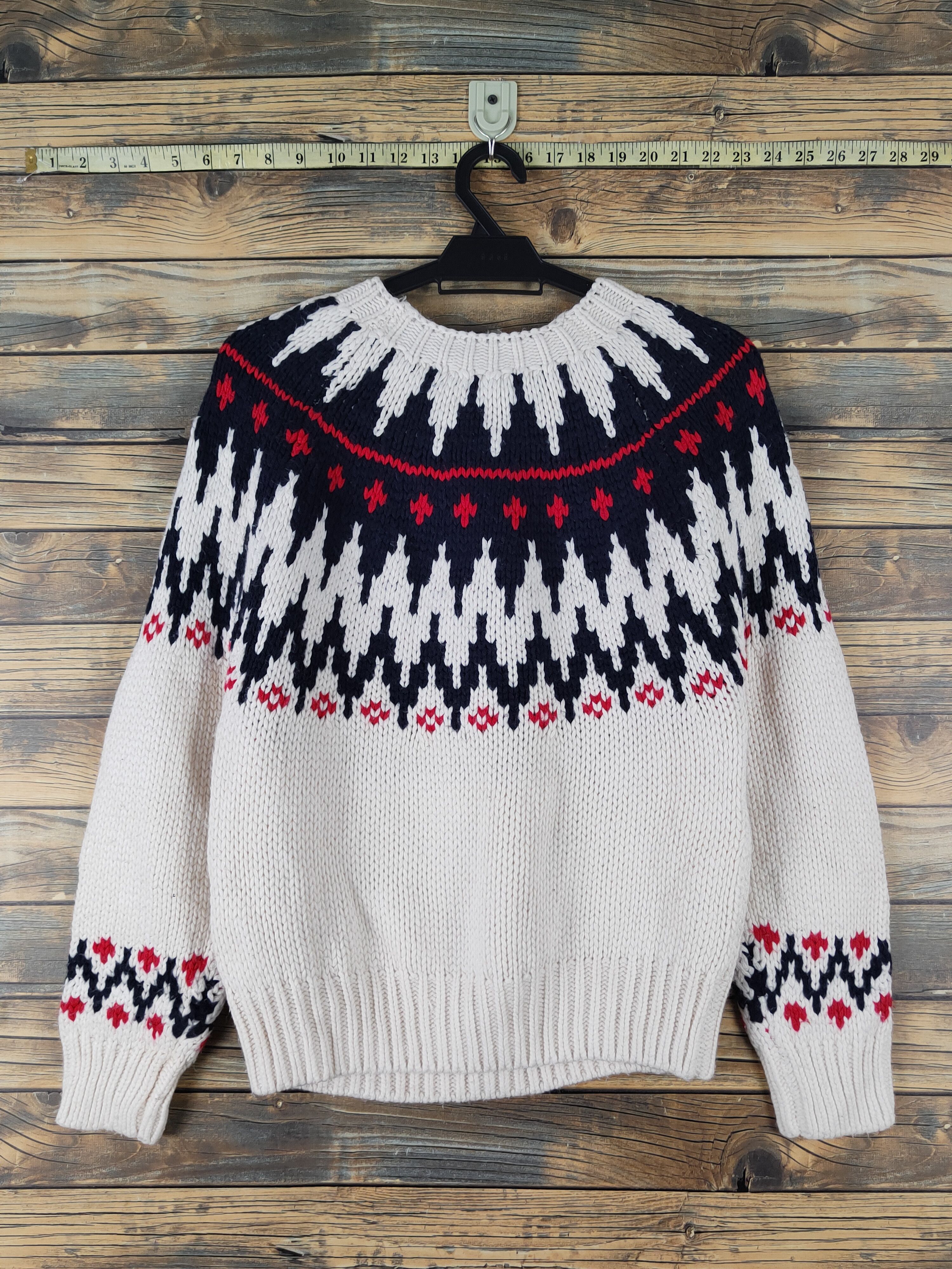 Homespun Knitwear Cepo Ivory art Knitwear Sweatshirts #W1641 Size US S / EU 44-46 / 1 - 7 Thumbnail