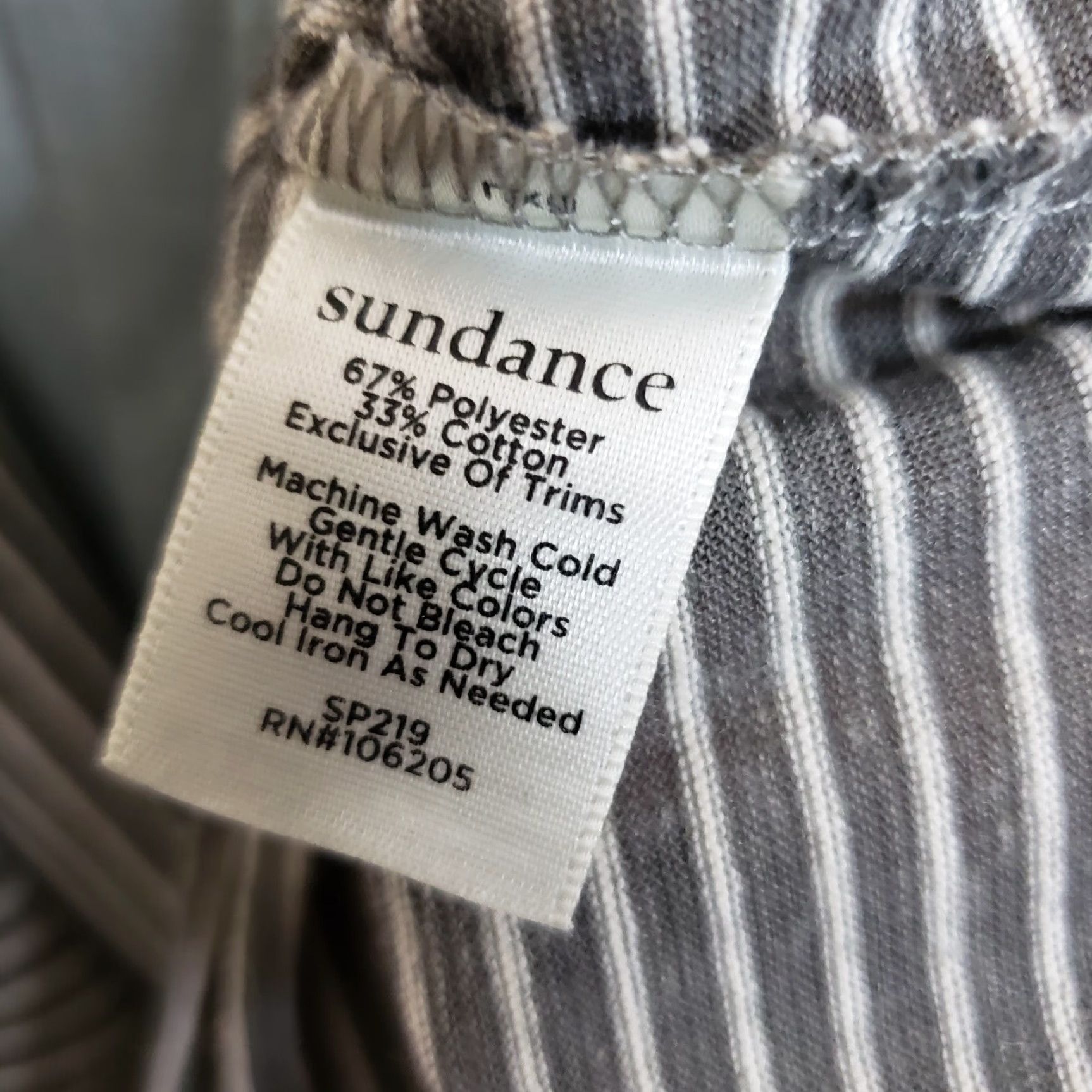 Vintage Sundance Womens Myra Tee M Gray Striped Half Sleeves Shirt Womens Gray Size M / US 6-8 / IT 42-44 - 6 Thumbnail