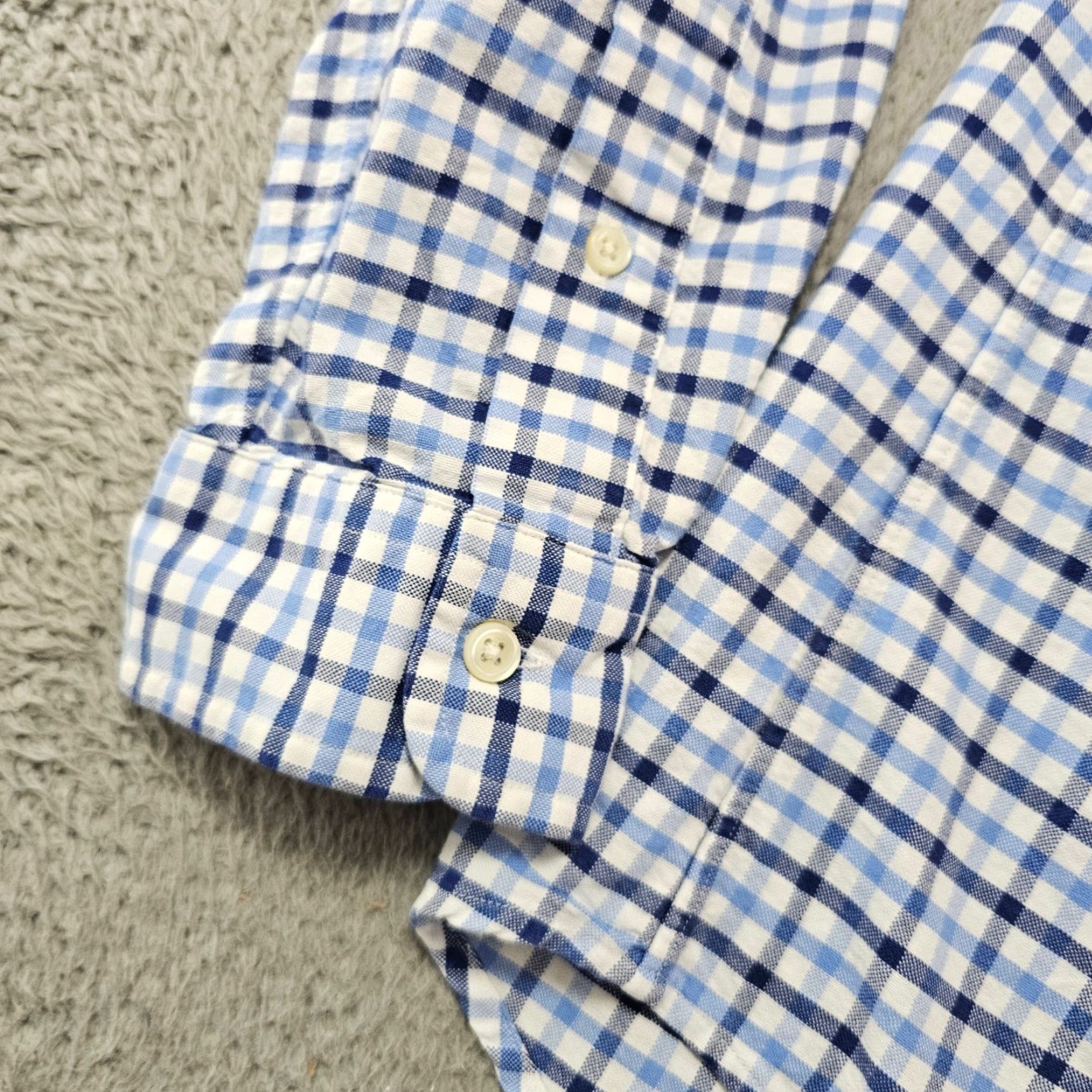 Ralph Lauren Ralph Lauren Shirt Mens Large Classic Fit Blue White Check Cotton Twill Pony Button-Up Navy/Blue Classic Preppy Size US L / EU 52-54 / 3 - 5 Thumbnail
