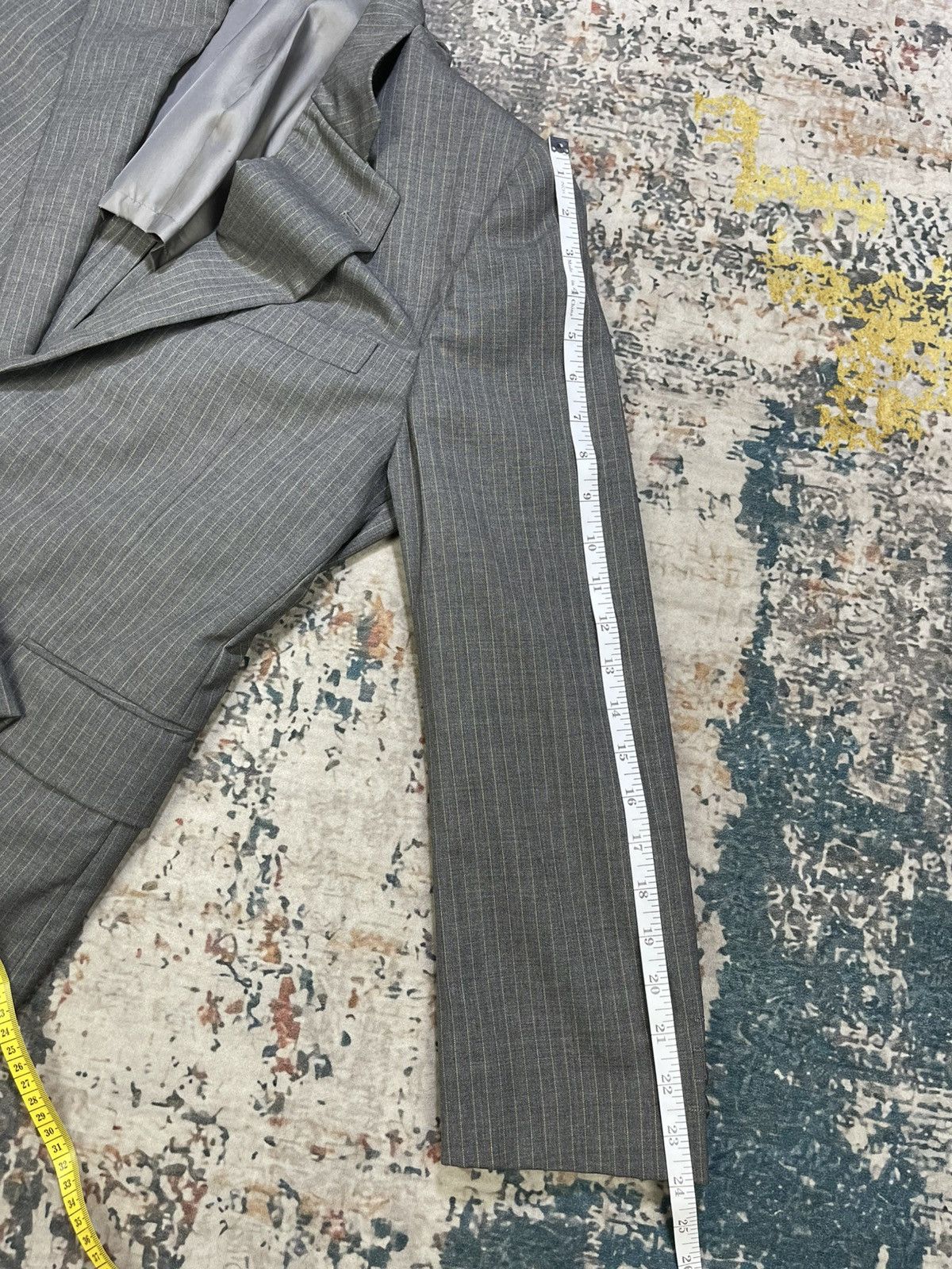 Yves Saint Laurent Yvest Saint Laurent Pinstripes Grey Blazer Size US S / EU 44-46 / 1 - 11 Thumbnail