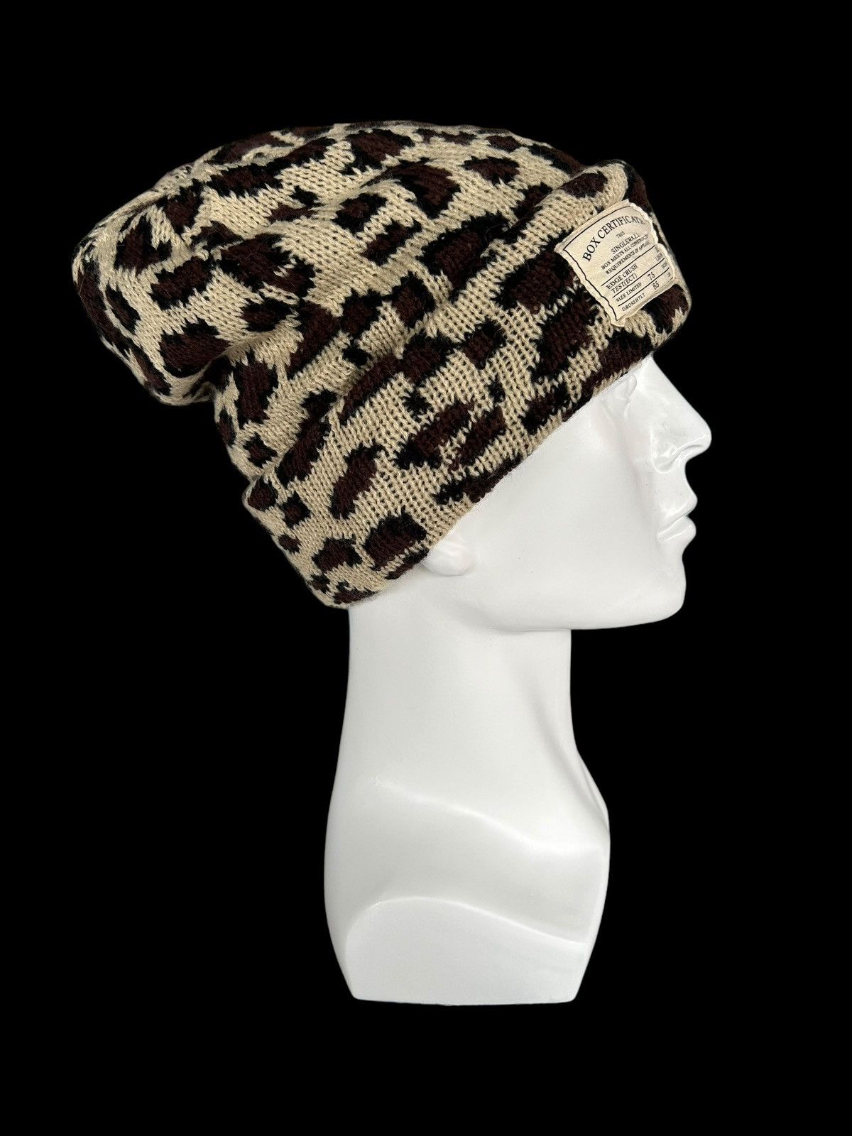 Pre-owned Kapital X Vintage Leopard Japanese Style Beanie Hats In Brown