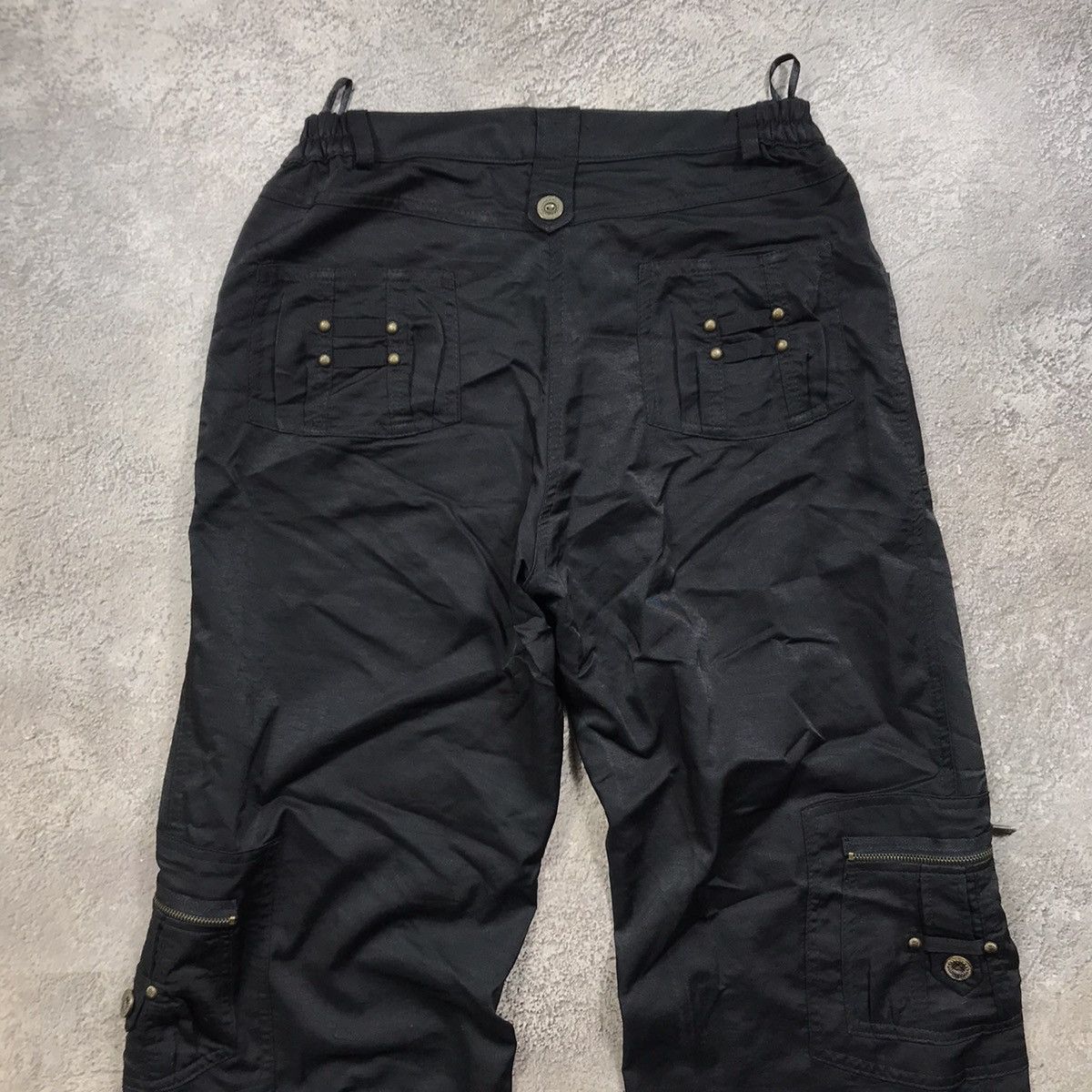 Vintage Vintage 90s Baggy Cargo Pants Distressed Parachute Grunge 29 Size 29" - 8 Thumbnail
