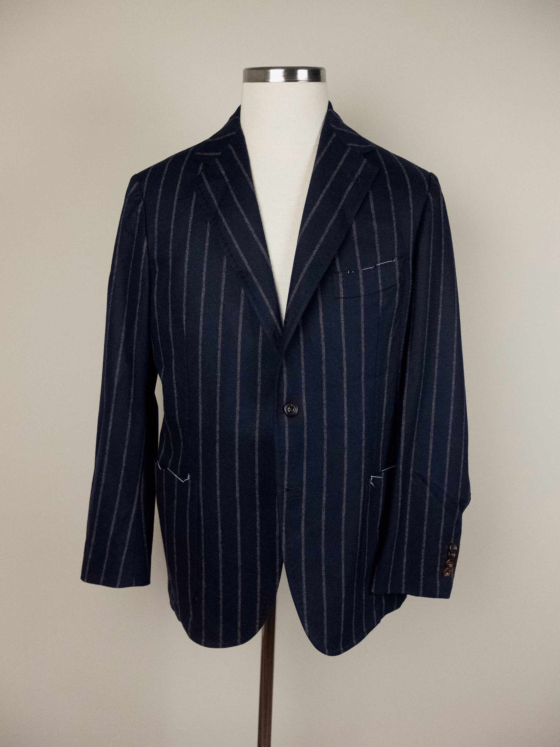 SARTORIO Napoli by Kiton navy blue wool cashmere suit 44 54