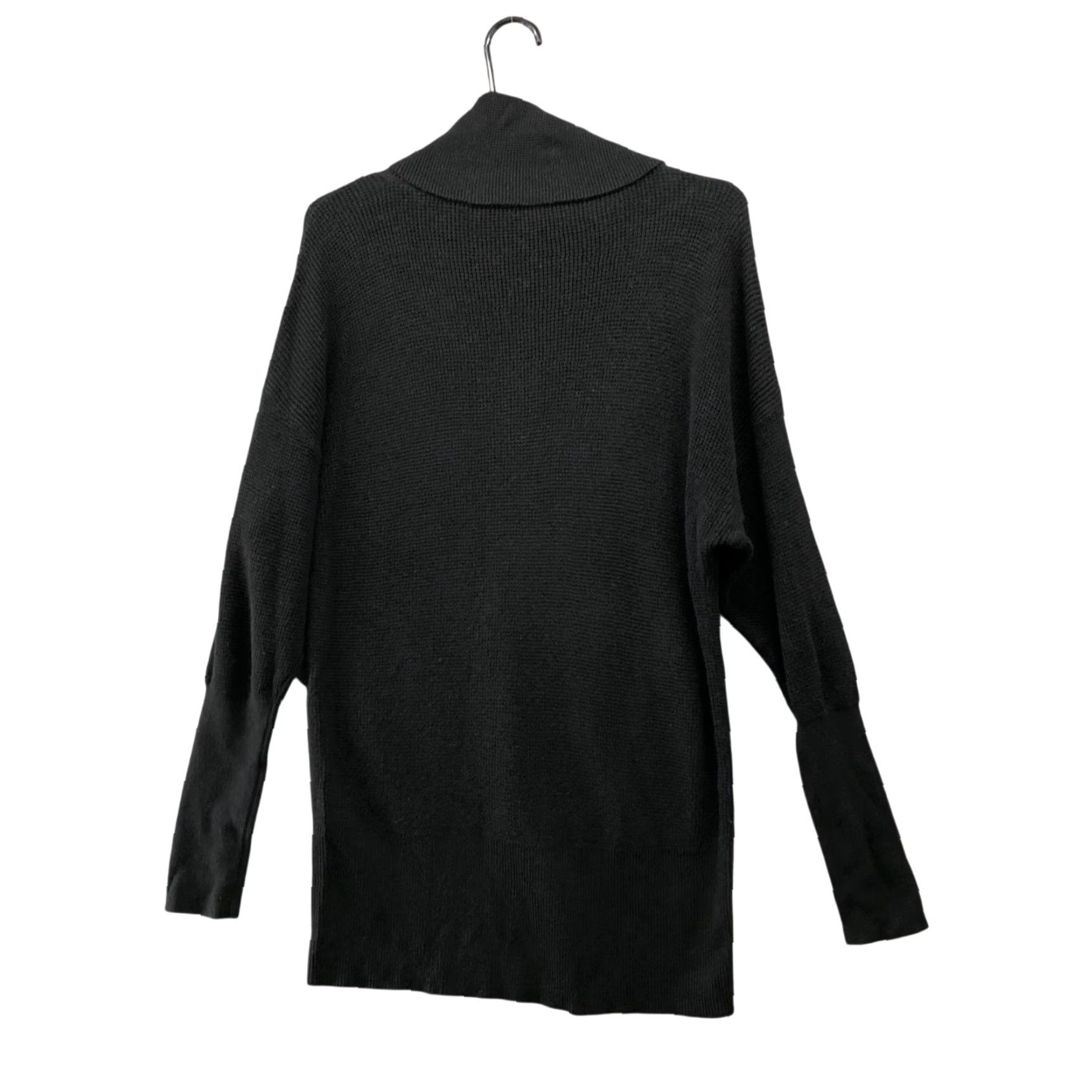 Loft LOFT Turtleneck Tunic Sweater Women M Black Cotton Blend Longline Dolman Sleeve Knit Everyday Casual Vintage No Size M / US 6-8 / IT 42-44 - 2 Thumbnail