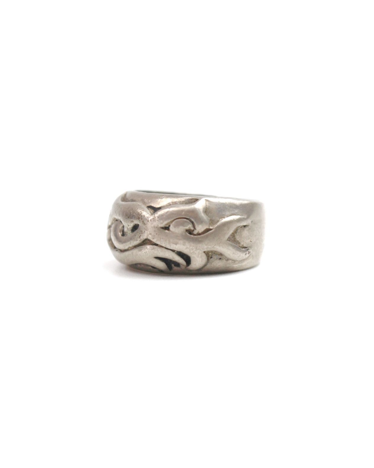 Vintage 2000S JAPANESE MADE SCROLLWORK ARMOR BAND RING Size ONE SIZE - 2 Thumbnail