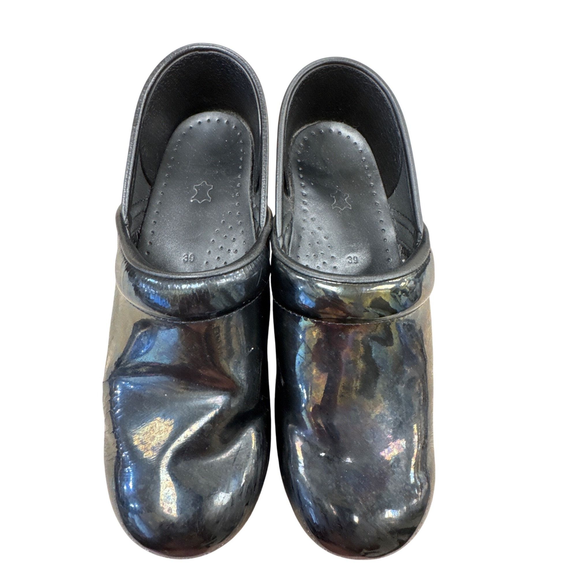 Dansko Dansko Womens Black Leather Clogs Shoes Size 8.5 SKU 7180 Size US 8.5 / IT 38.5 - 8 Thumbnail