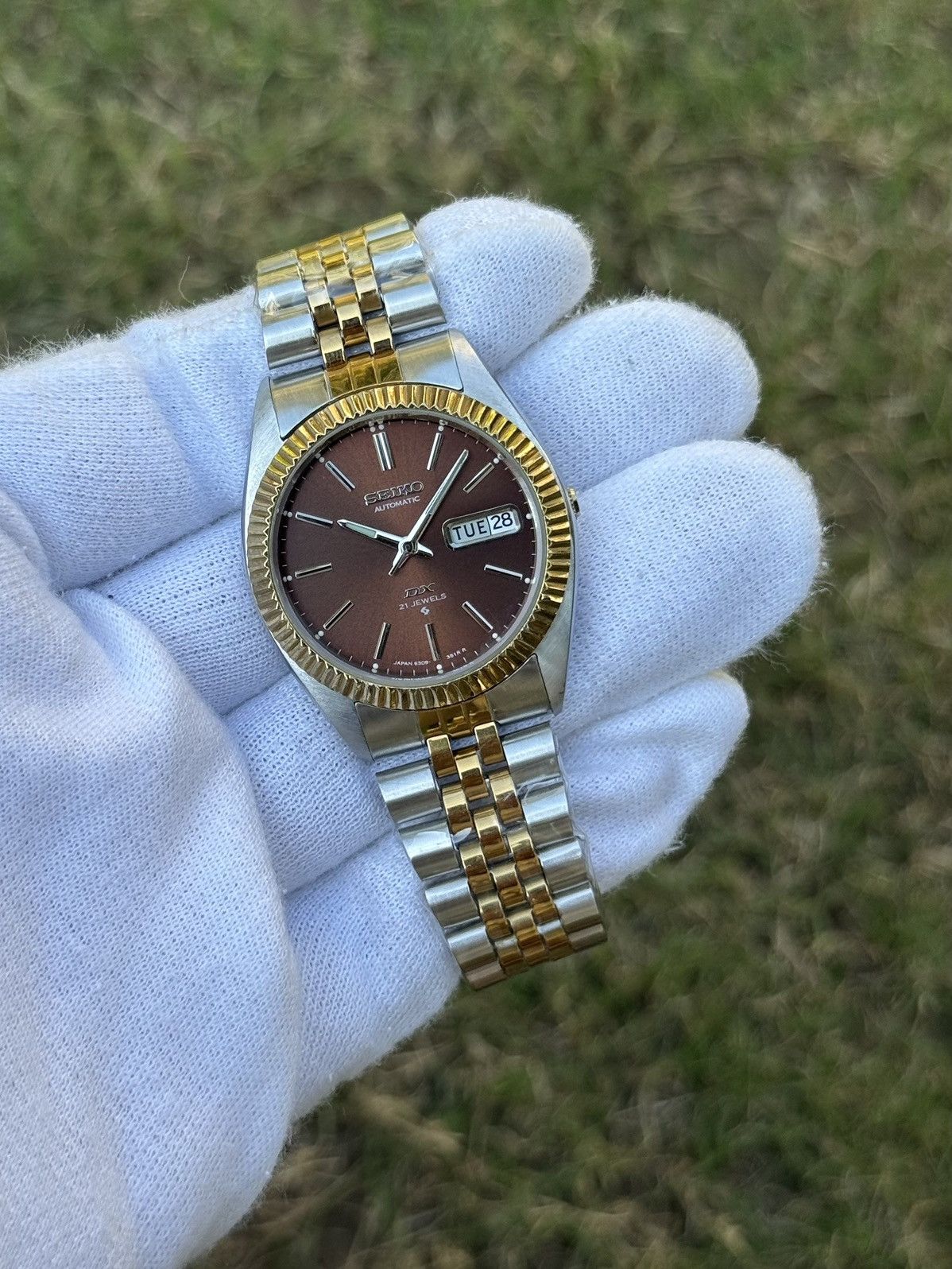 Seiko Seiko 5 DX Fluted Bezel Automatic 6309 Japanese mens Watch Size 36 - 11 Thumbnail