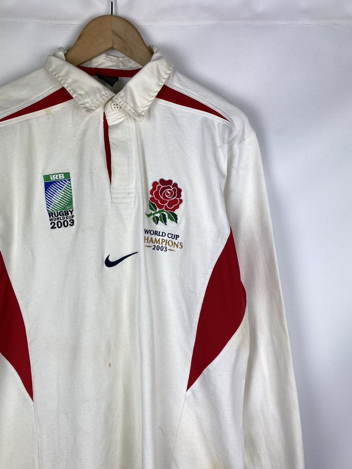 Vintage Nike Rugby World Cup 2003 Champions England Union Shirt Size US XL / EU 56 / 4 - 3 Thumbnail