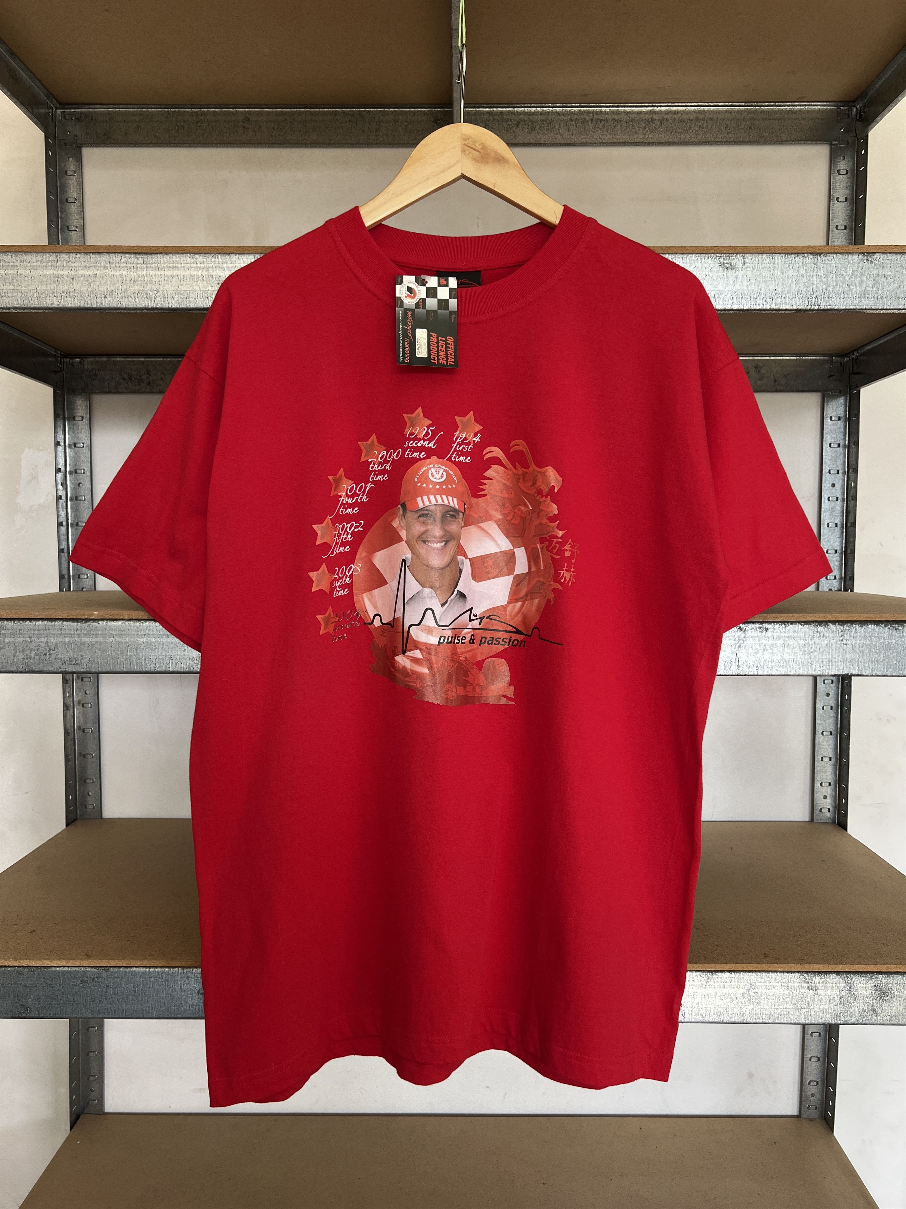 Formula 1 Vintage 2000 Michael Schumacher Ferrari F1 Racing T-shirt Size US XL / EU 56 / 4 - 1 Thumbnail