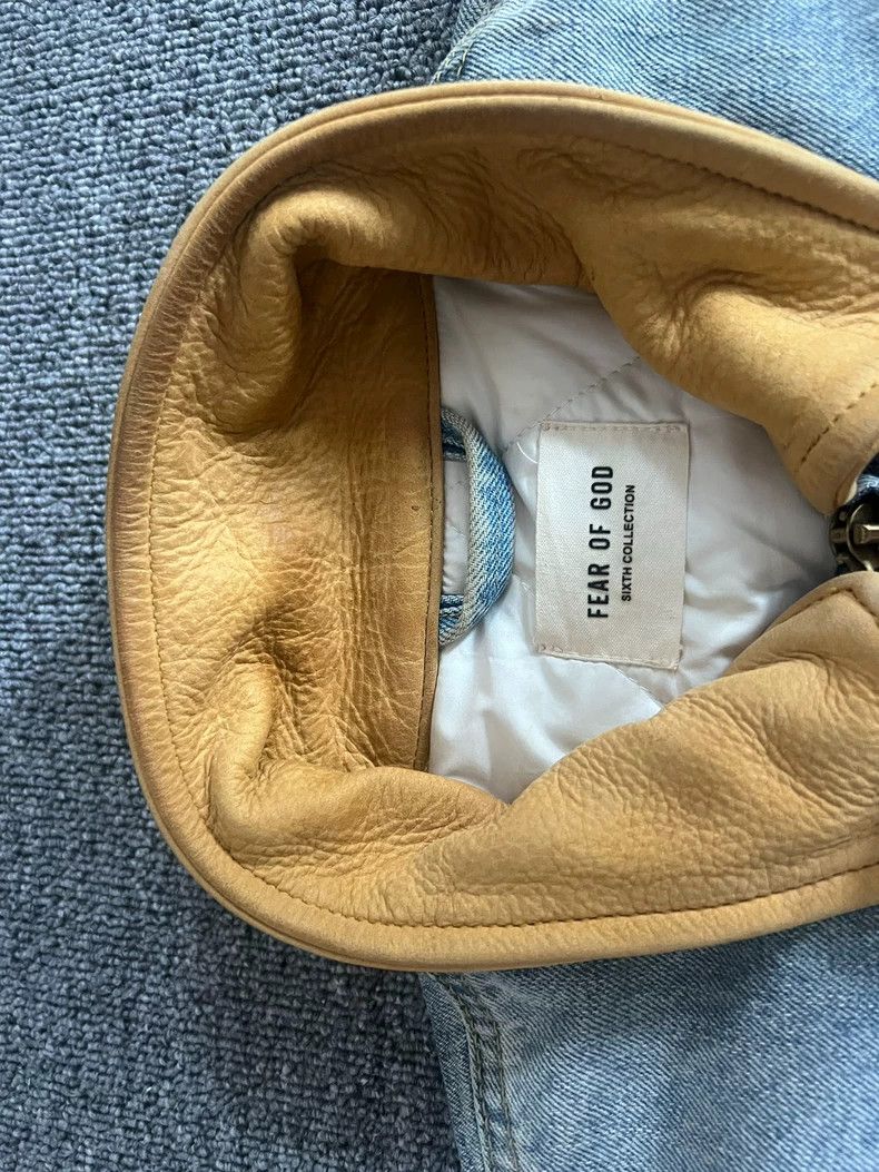 Fear of God Fear of God Season 6 suede-collared denim jacket Size US M / EU 48-50 / 2 - 6 Thumbnail