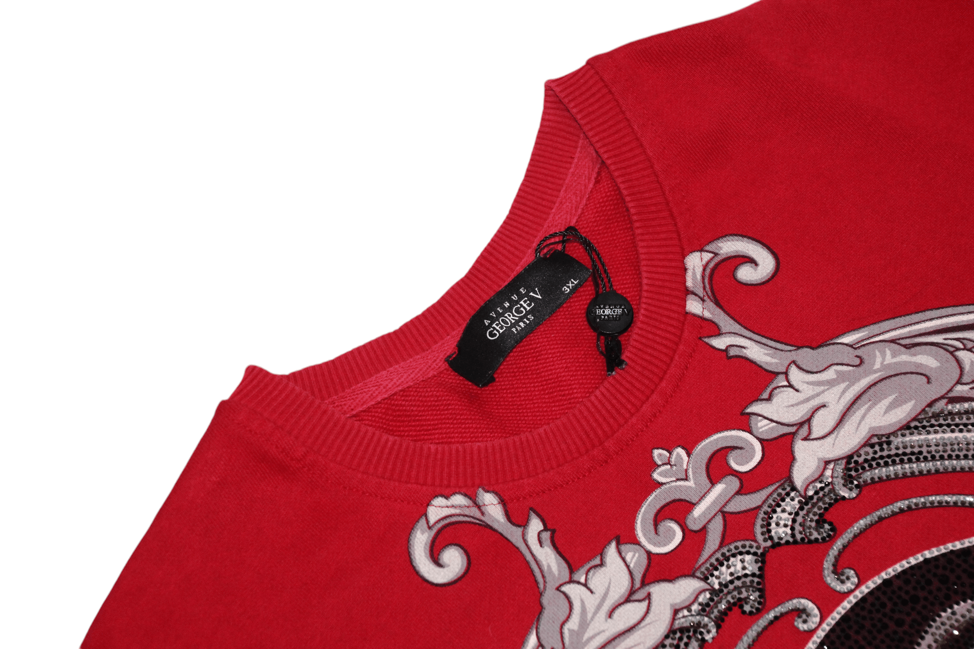 Christian Audigier Avenue George V Paris Panthere Baroque Rhinestones Crew L/S Size US XXL / EU 58 / 5 - 2 Thumbnail